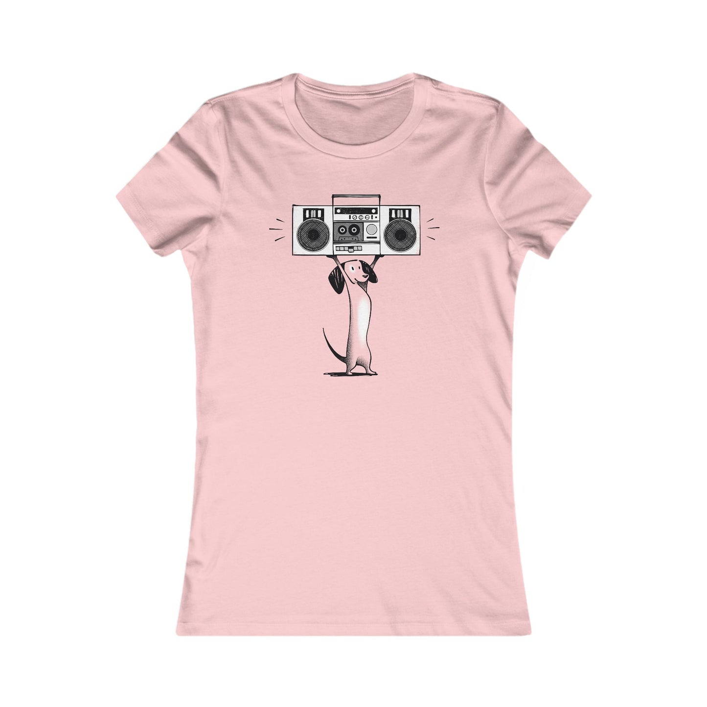 Boombox Dog Women's Fitted Tee