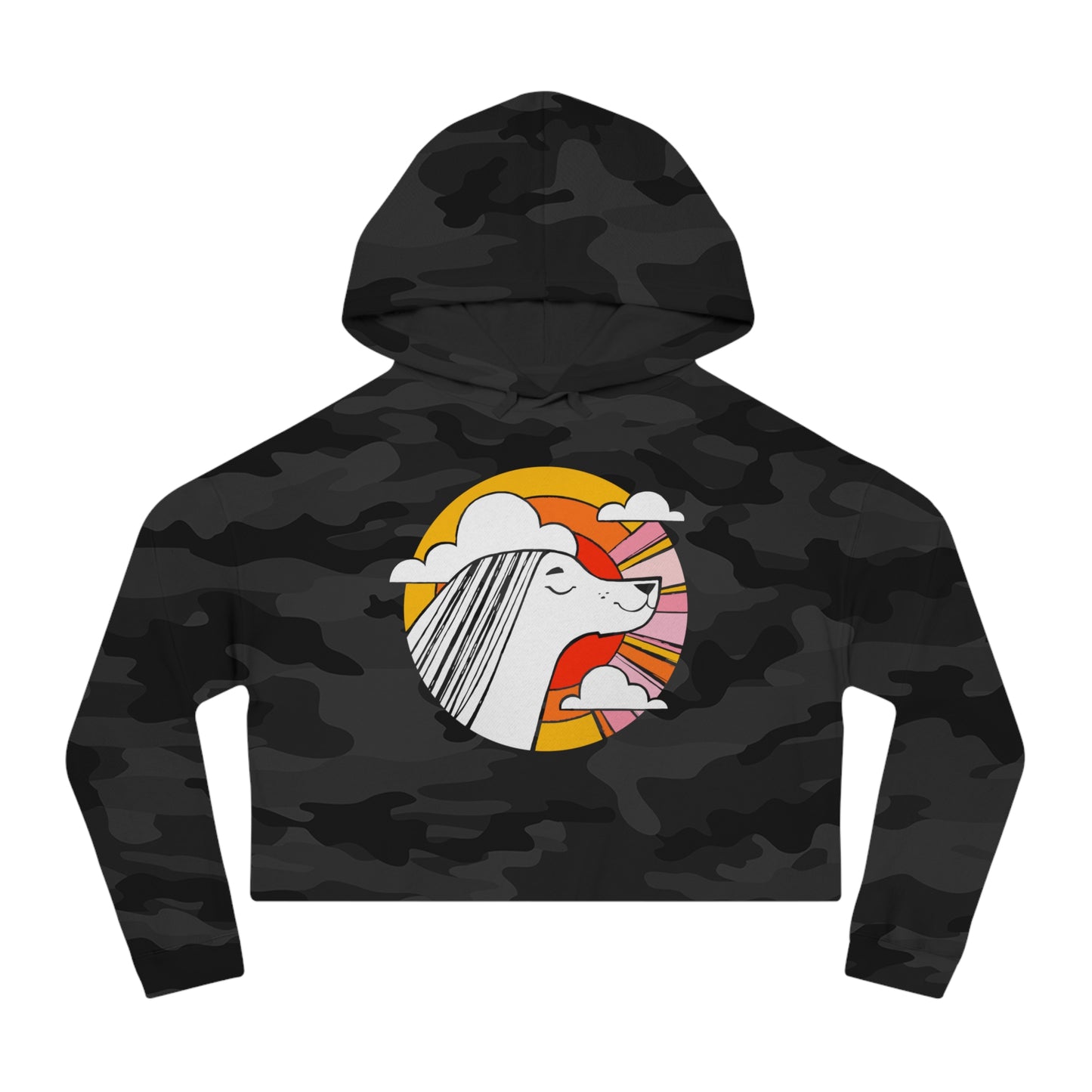Sunset Beauty Women’s Cropped Hooded Sweatshirt