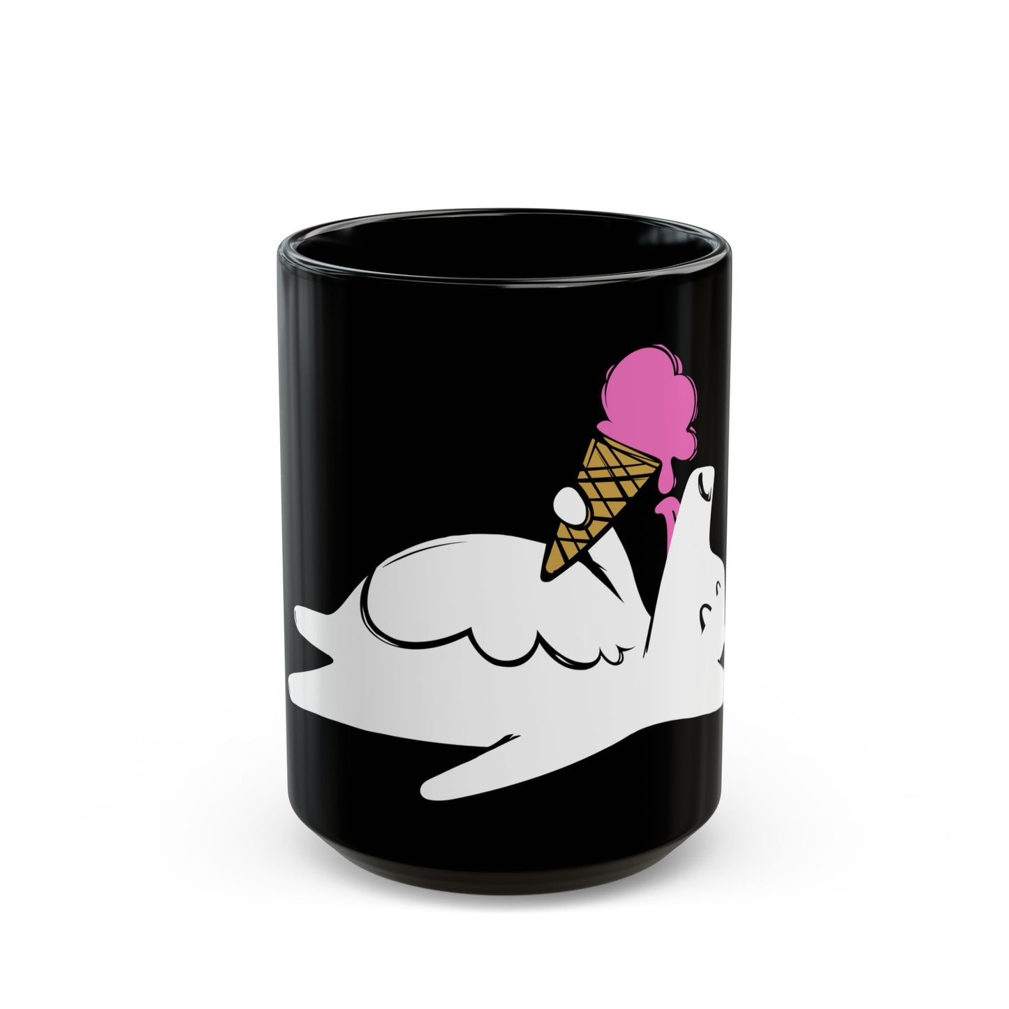 Icecream Pooch 15oz Black Mug