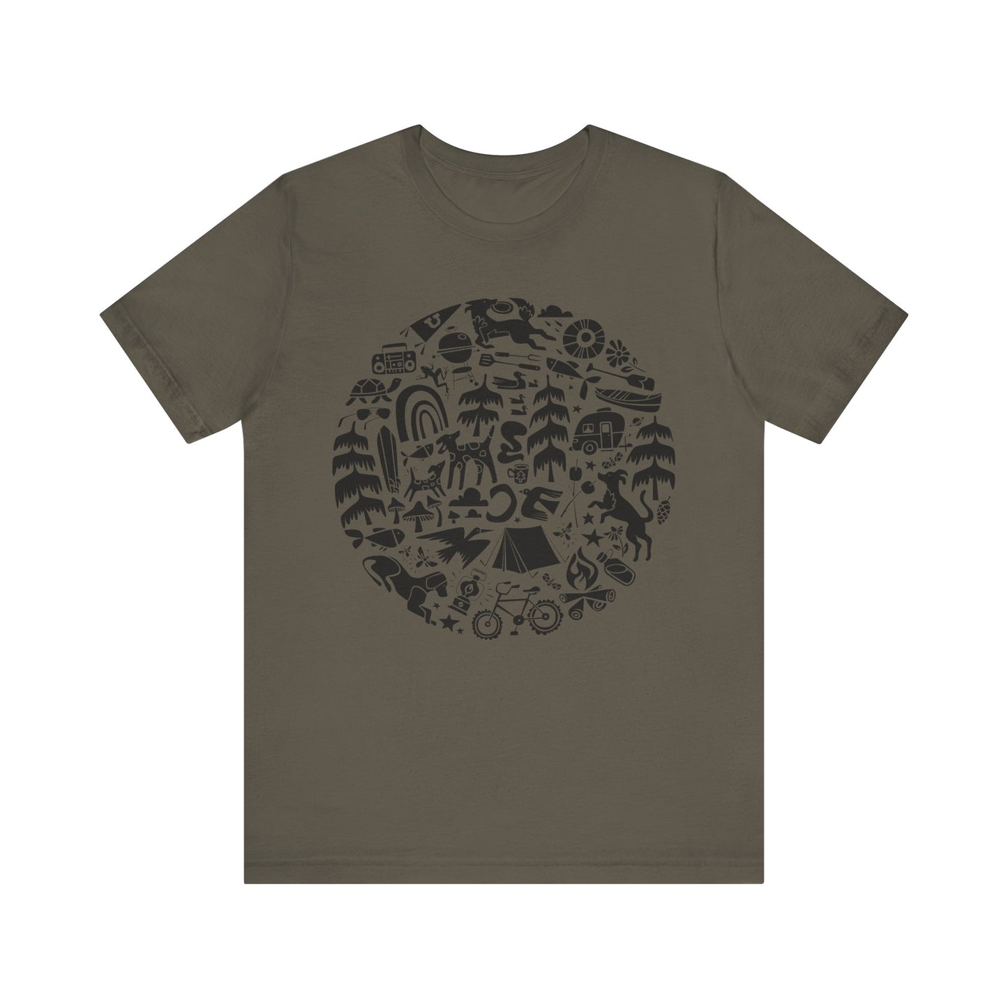 Camping Dogs Women's Graphic Tee