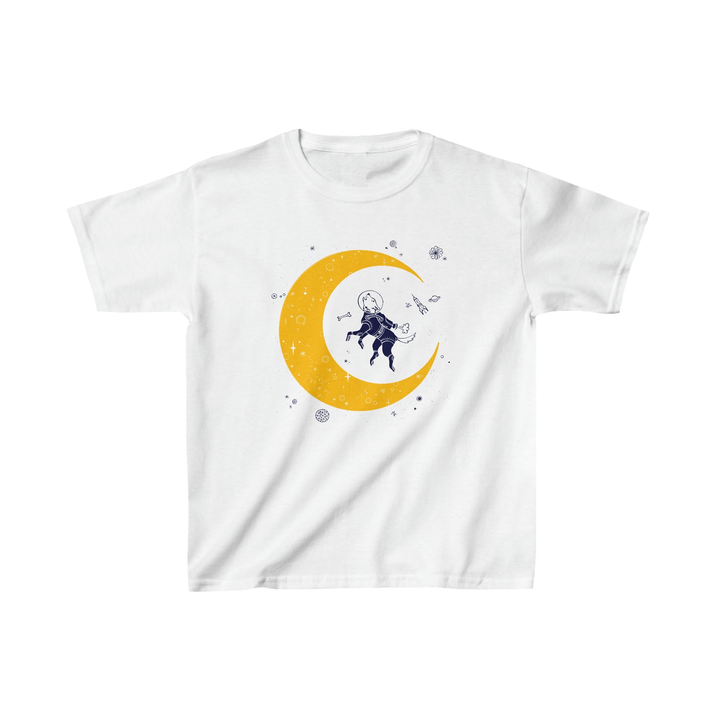 Yellow Moon Dog Kid’s Heavy Cotton Graphic Tee