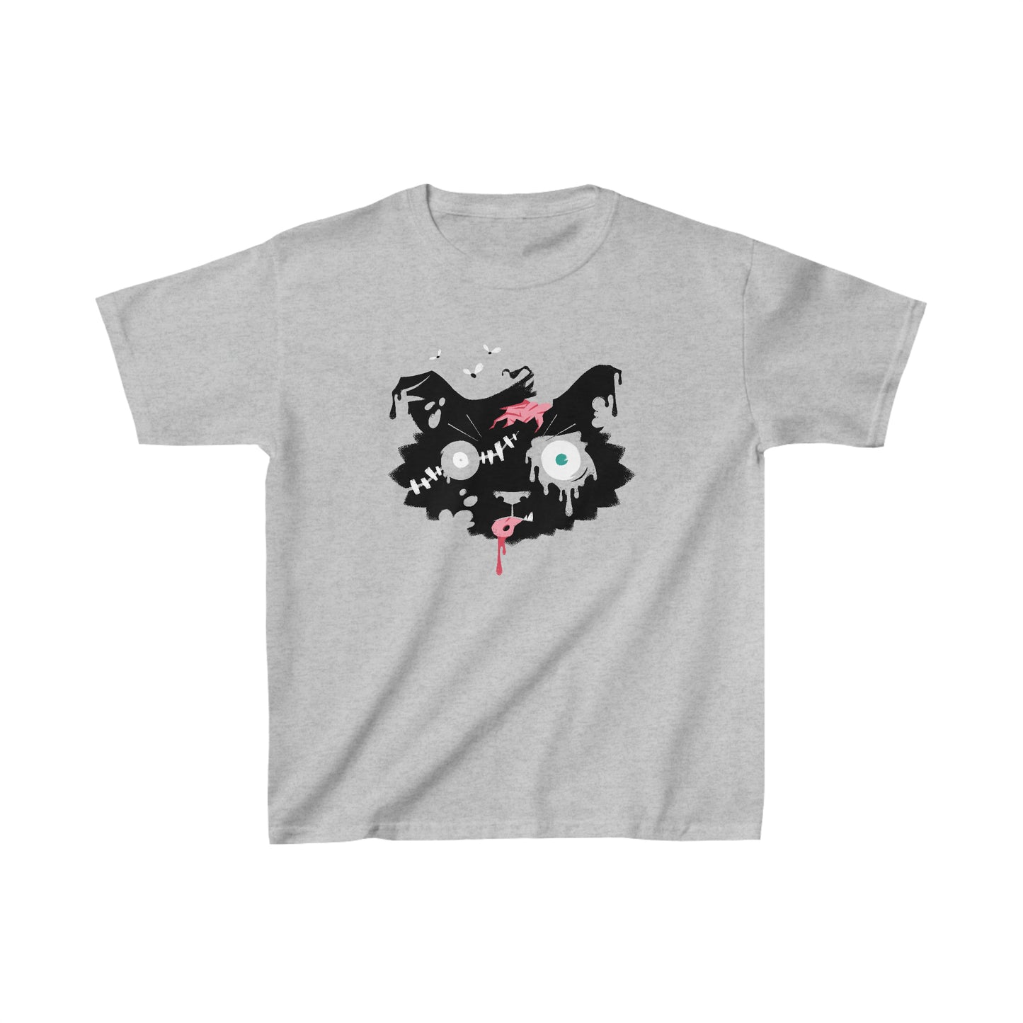 Zombie Cat Kid's Heavy Cotton Tee