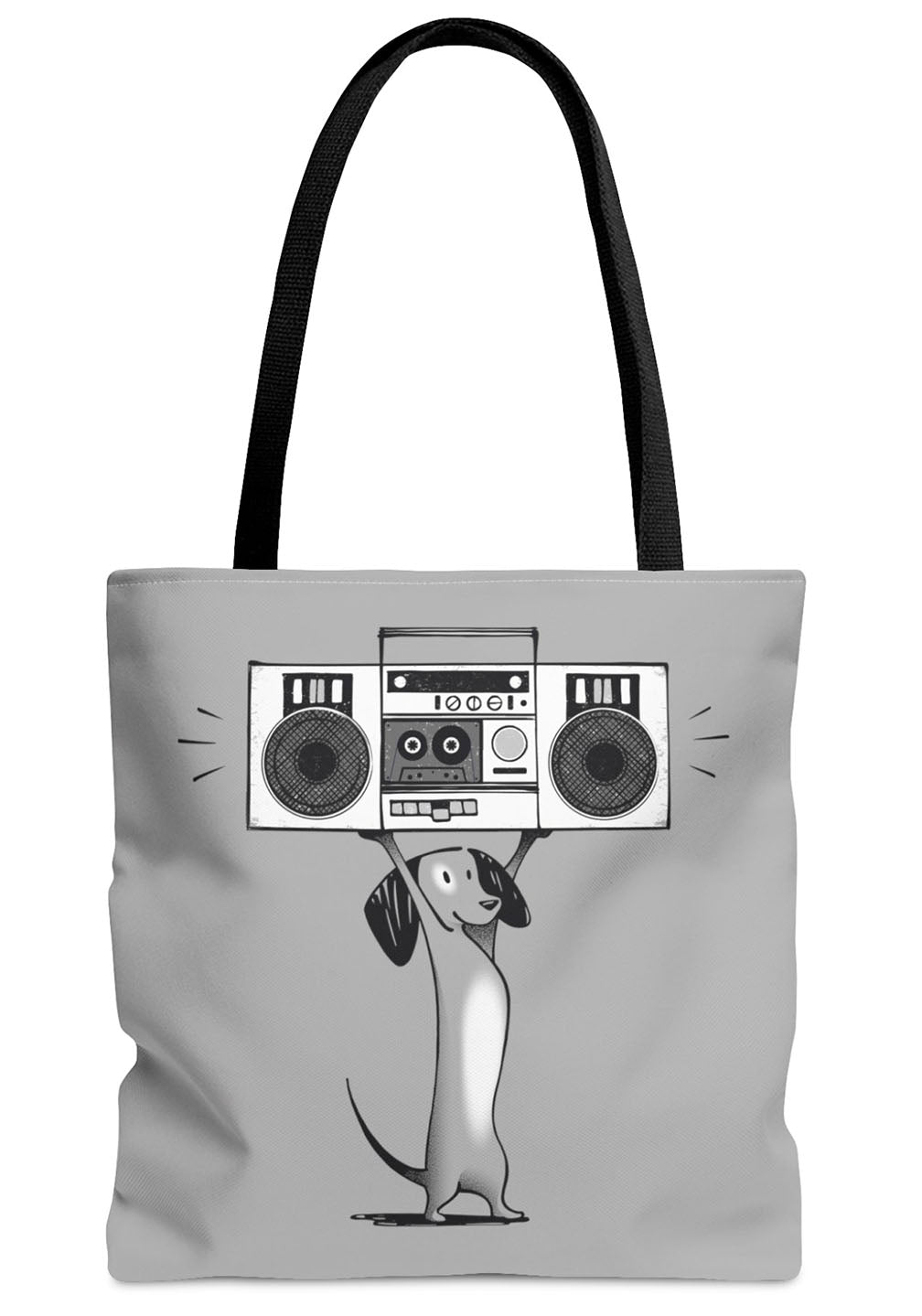 Boombox Dog Tote Bag