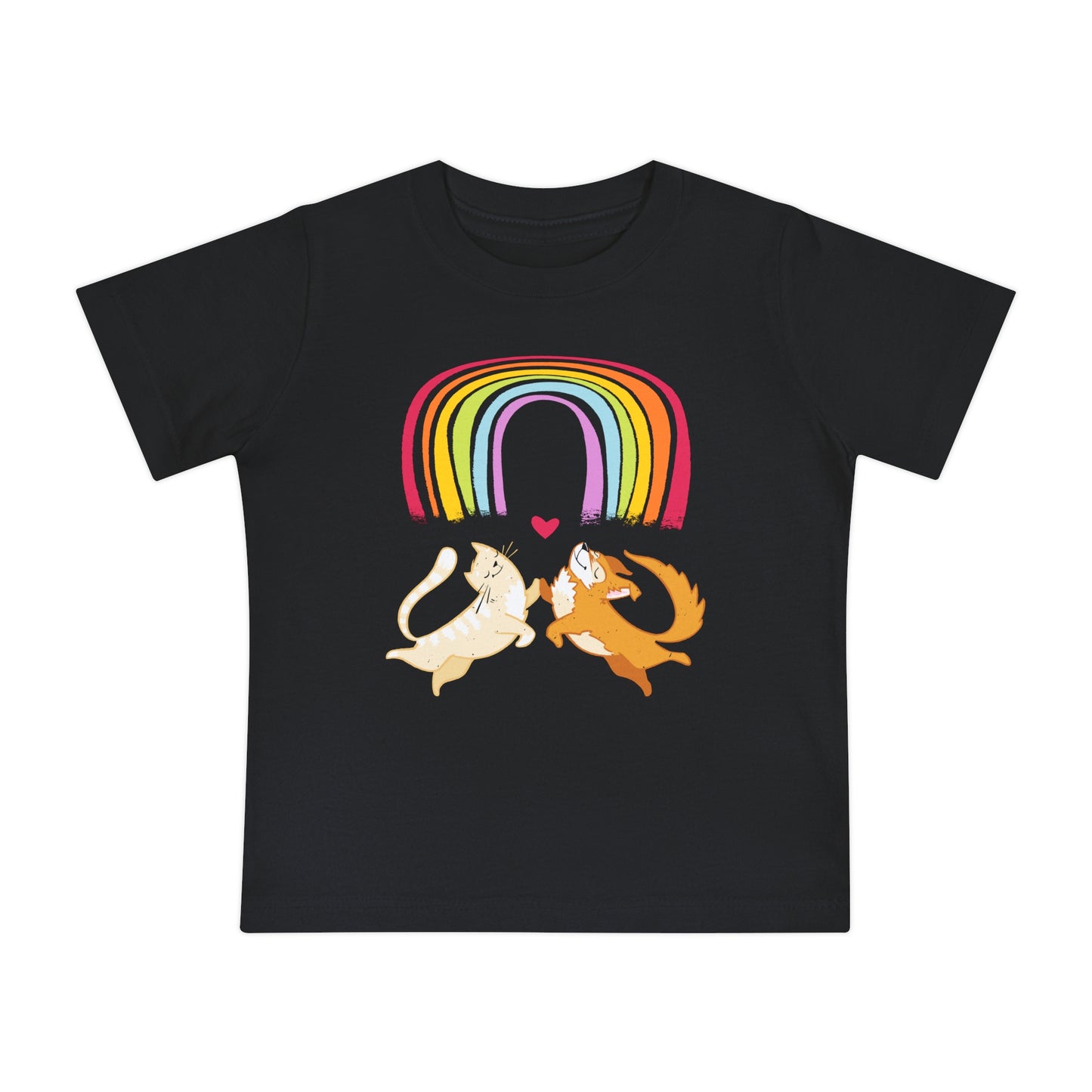 Rainbow Cat and Dog Baby Graphic Tee
