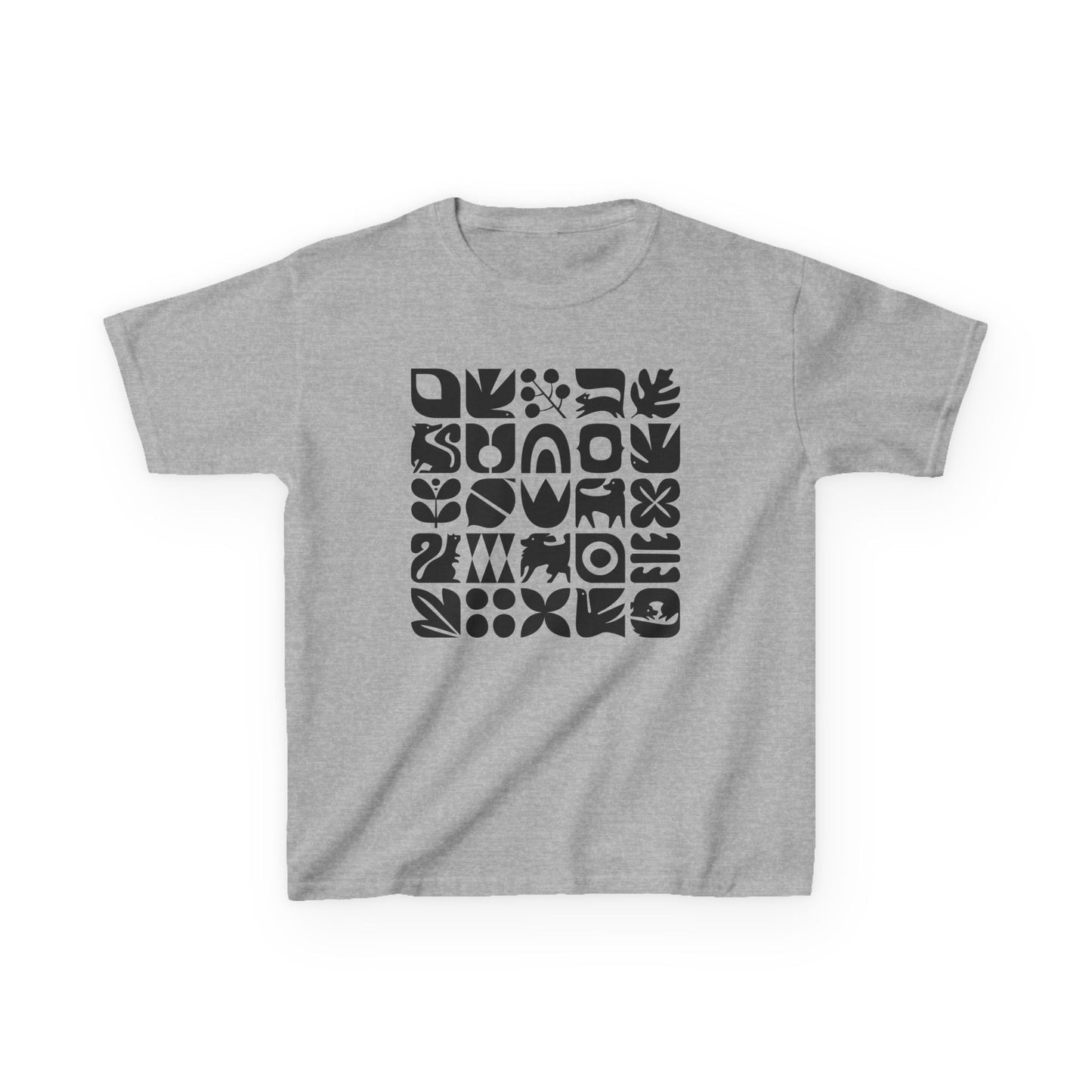 Dogs and Squirrels Graphic Kids Heavy Cotton Graphic Tee