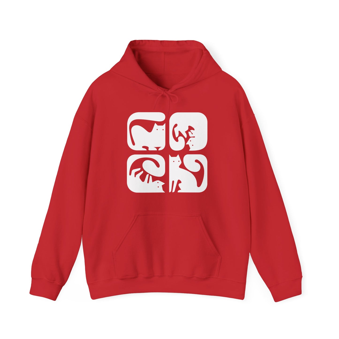 Cats Graphic Men's Hooded Sweatshirt