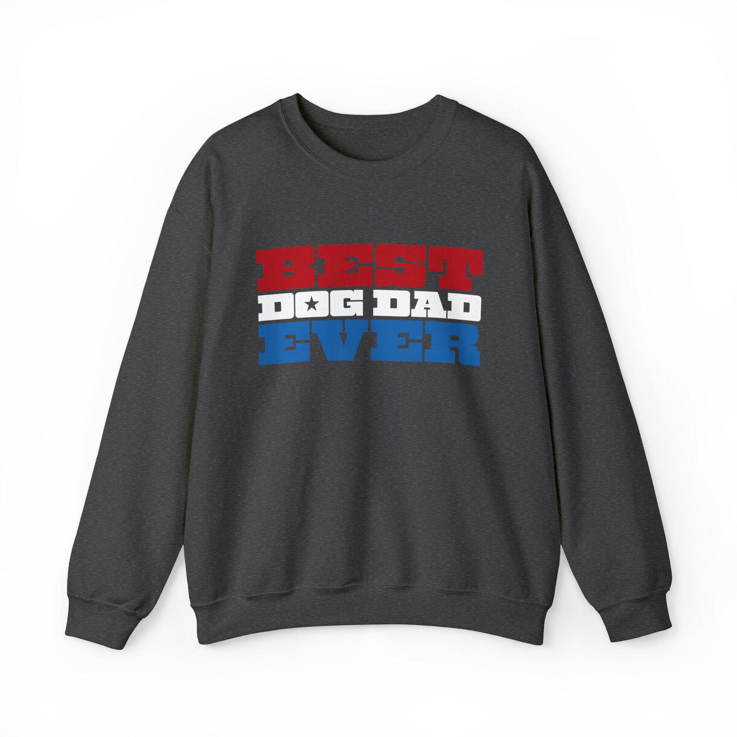 Best Dog Dad Ever Men's Heavy Blend Crewneck Sweatshirt