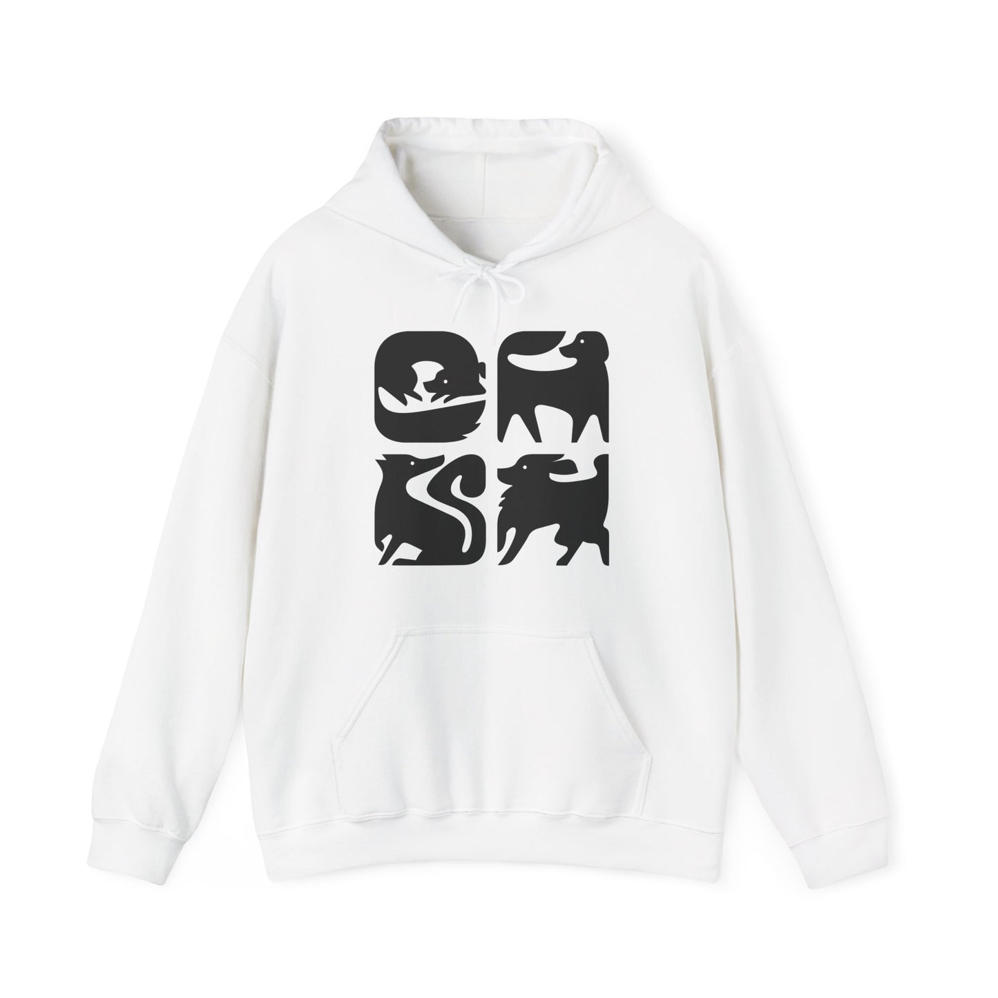 Dogs Graphic Men's Hooded Sweatshirt