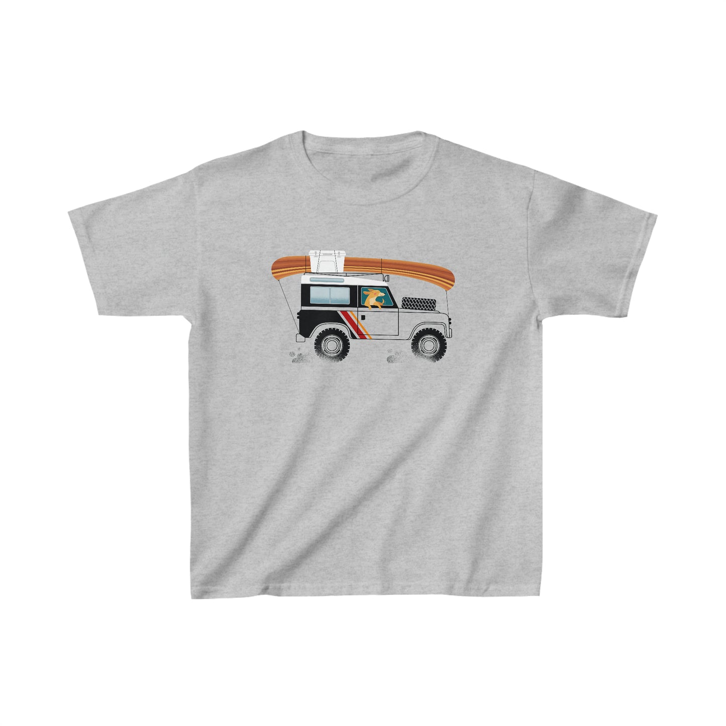 Land Rover Camping Dog Kid's Heavy Cotton Tee