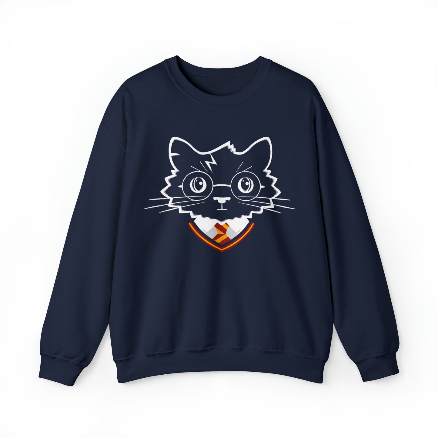 Wizard Cat Men's Heavy Blend Crewneck Sweatshirt