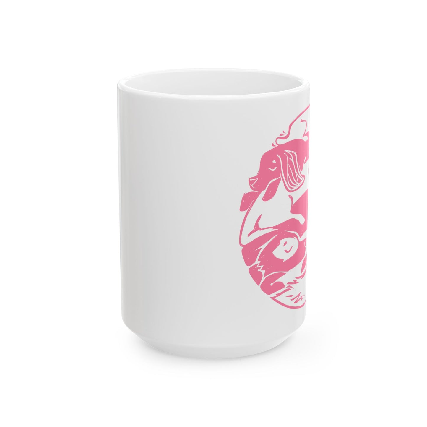 Dog Pile Ceramic Mug 15oz