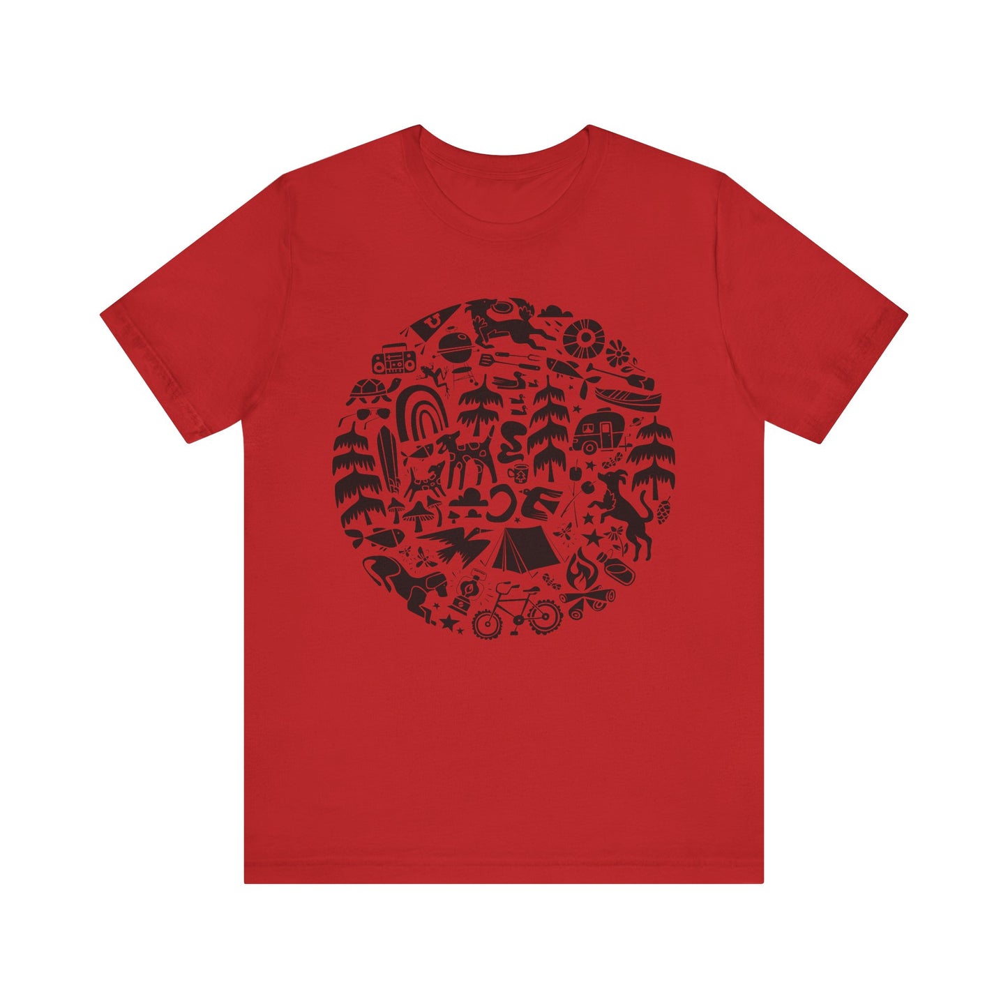Camping Dogs Women's Graphic Tee