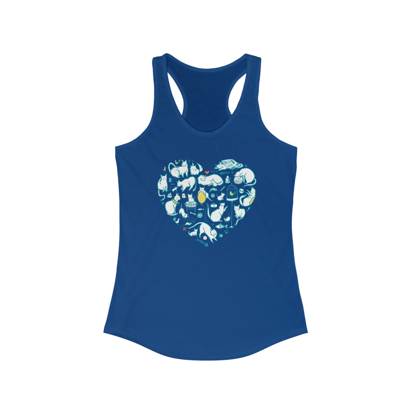 Cat Heart Women's Racerback Tank Top