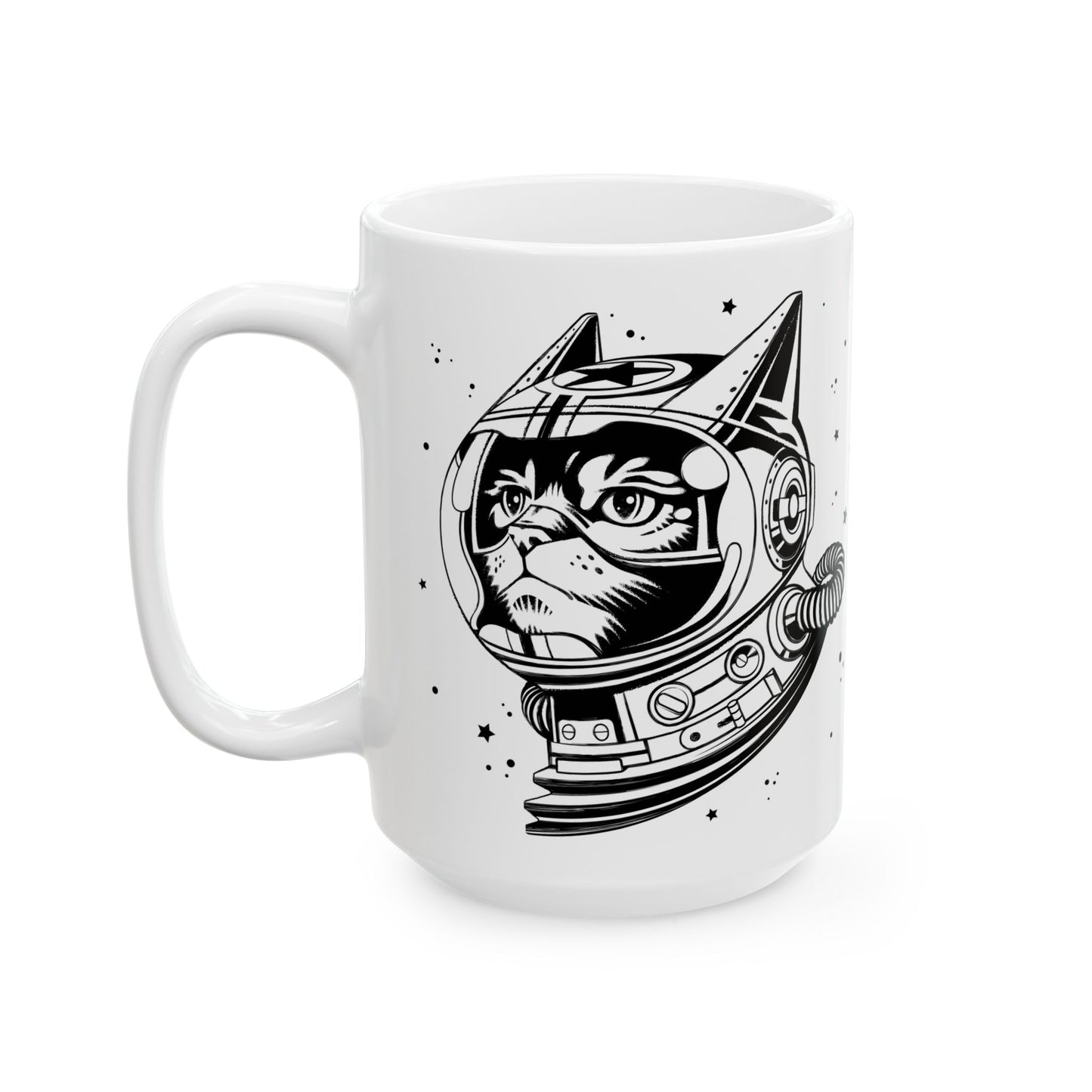 Space Cat Ceramic Mug 15oz