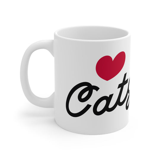 Love Cats Script 11oz White Mug