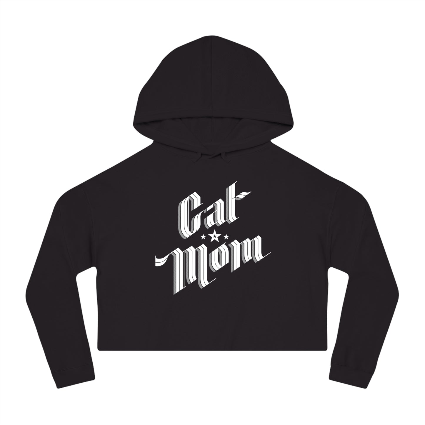 Cat Mom Women’s Cropped Hooded Sweatshirt