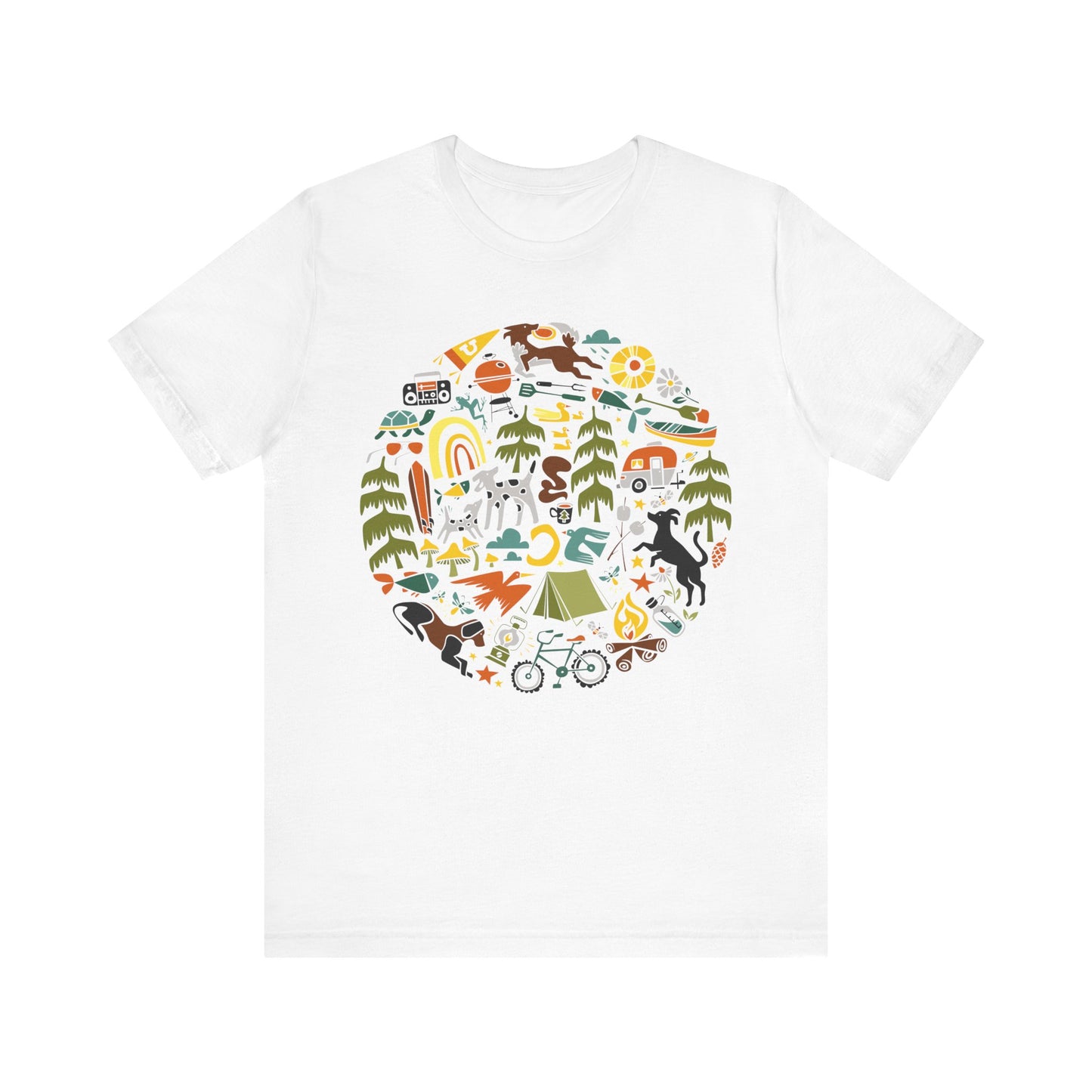 Camping Dogs Women's Graphic Tee