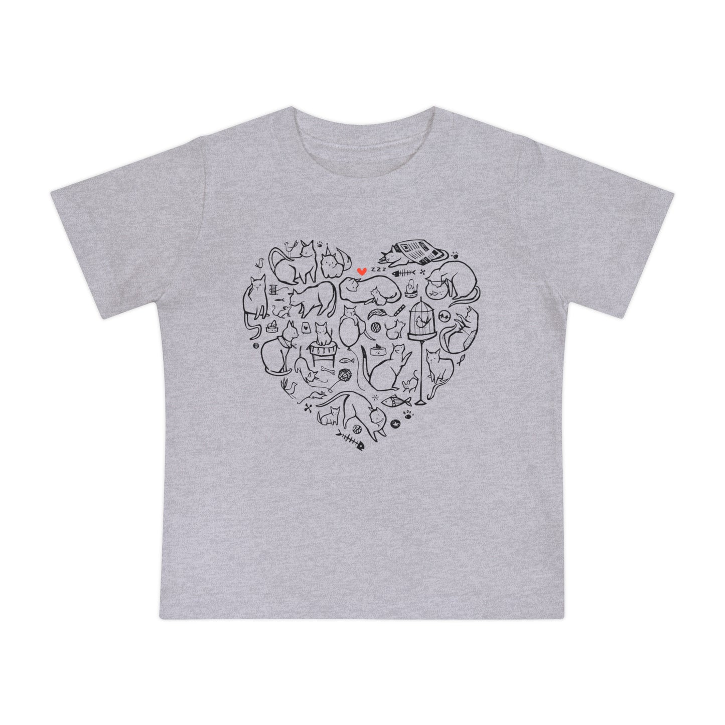 Cat Heart Baby Graphic Tee