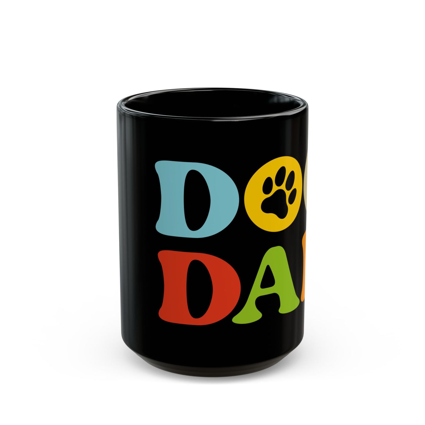 Dog Dad 15oz Black Mug