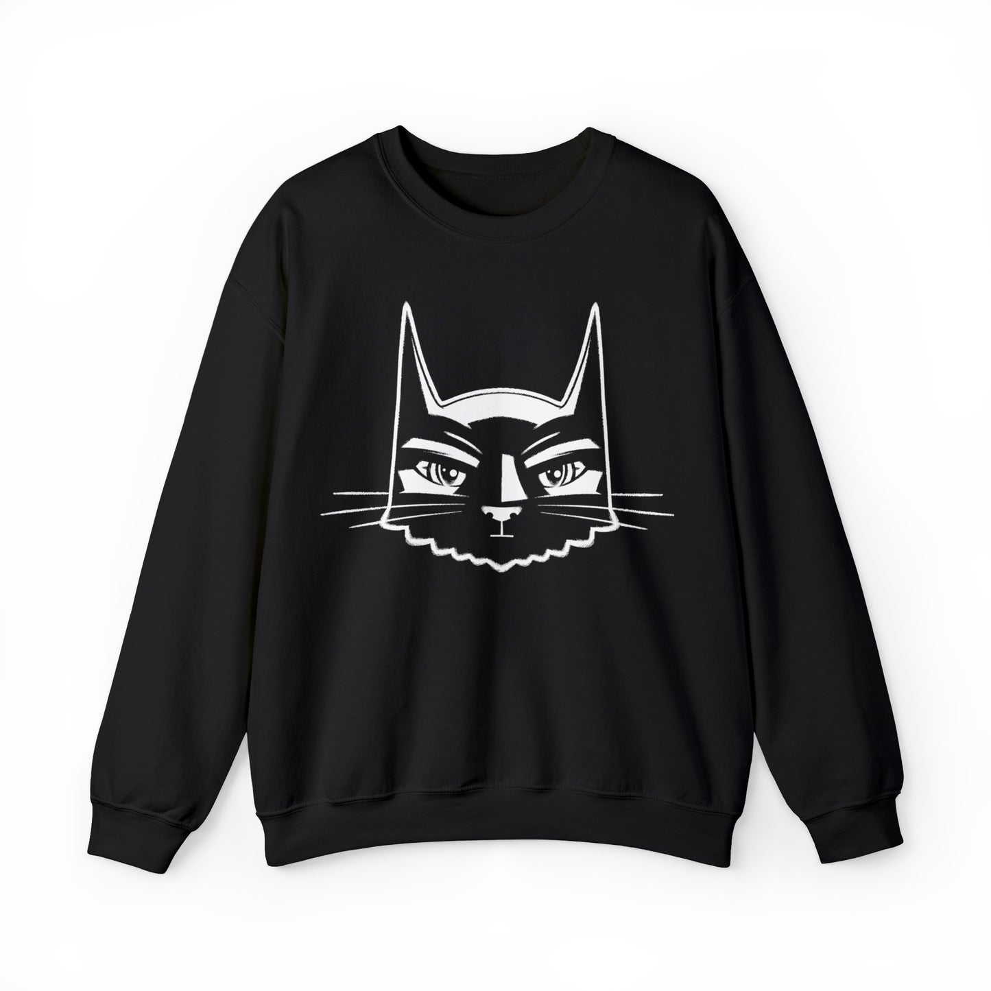 Bat Cat Men's Heavy Blend Crewneck Sweatshirt