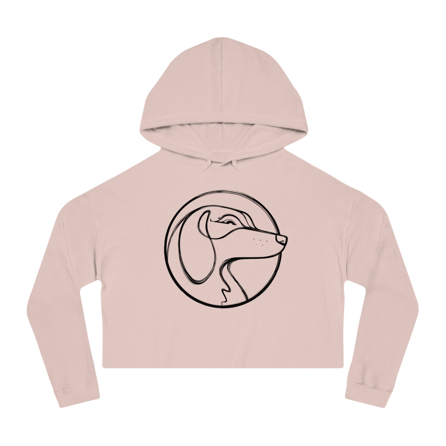 Pooch Portrait Women’s Cropped Hooded Sweatshirt