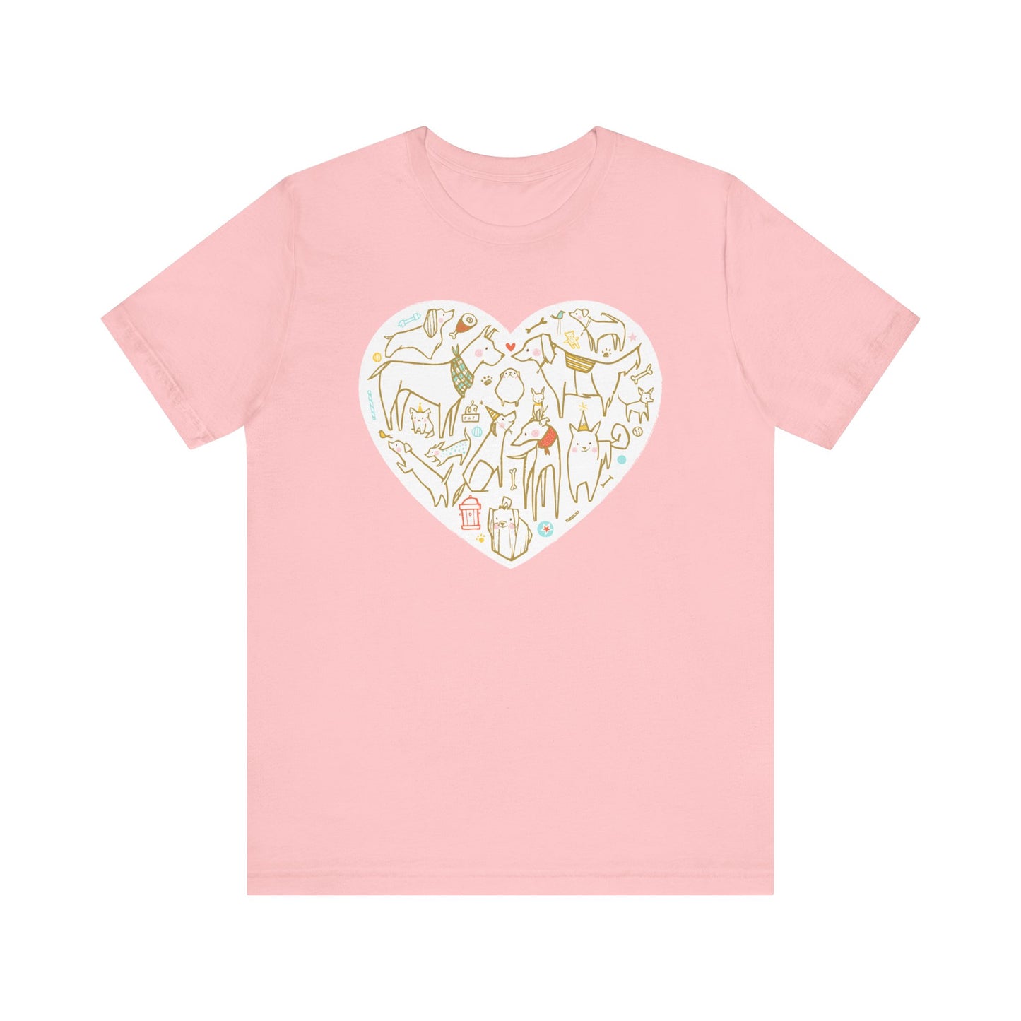 Colorful Dog Heart Tee — A Must-Have for Dog Lovers!