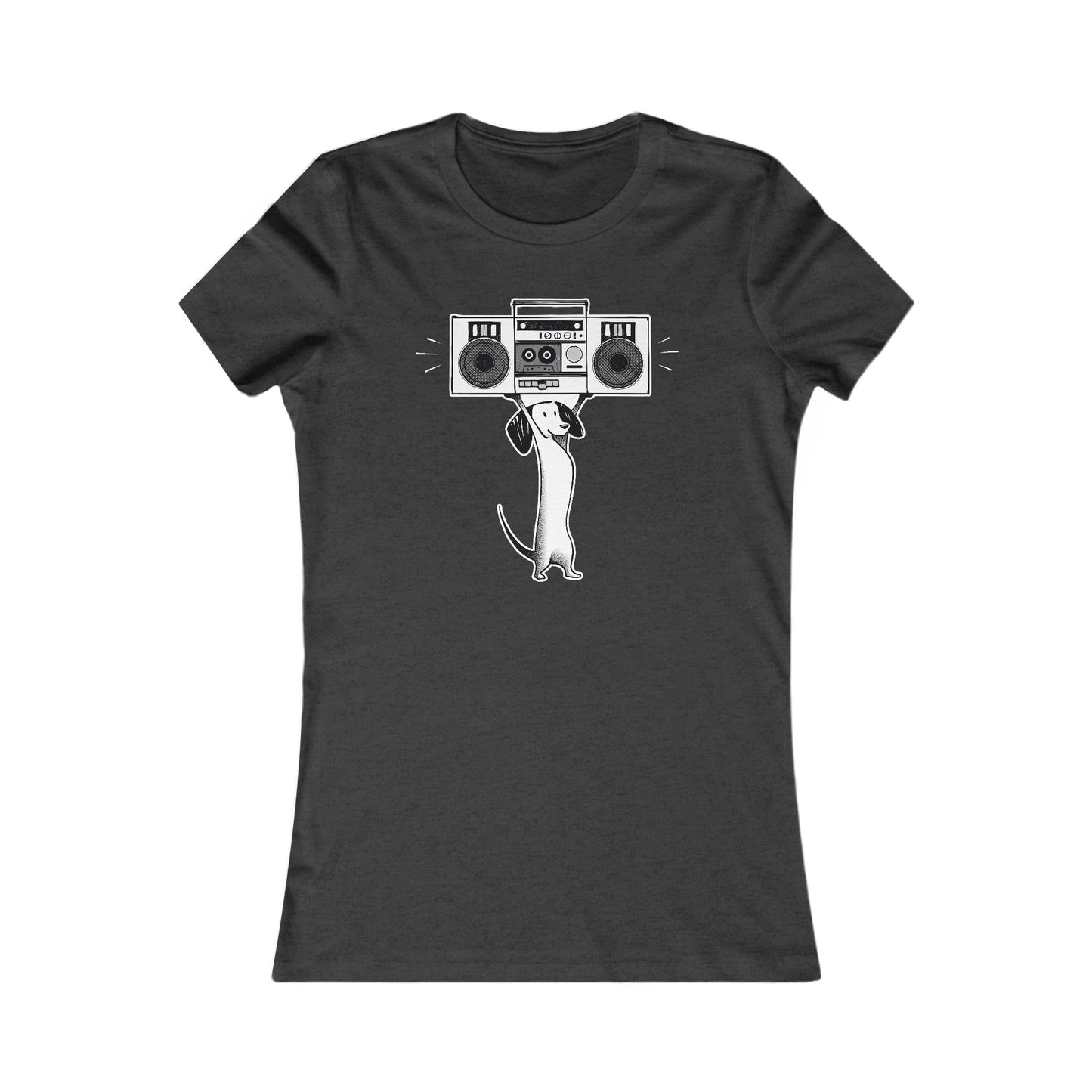 Boombox Dog Women's Fitted Tee