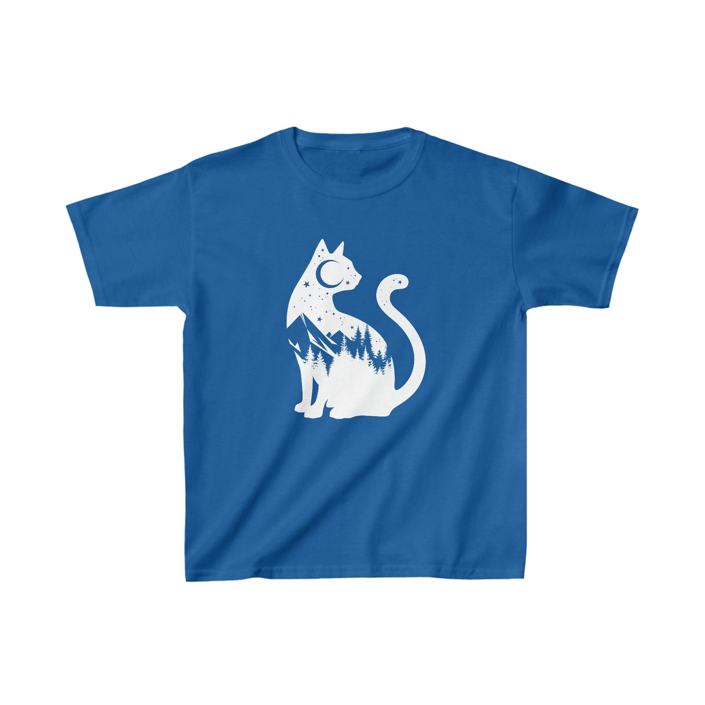 Roam Free in Style β Mountain Cat Kids' Heavy Cotton Tee!