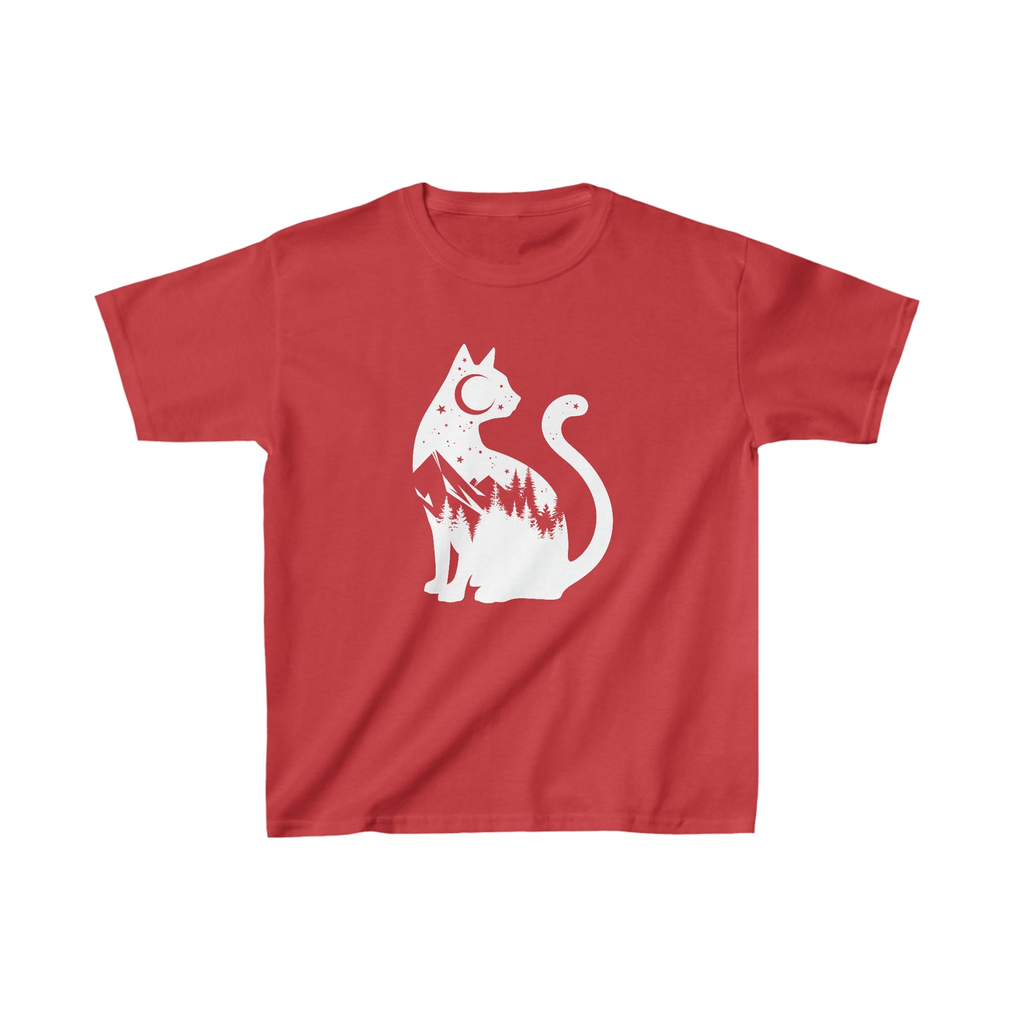Roam Free in Style β Mountain Cat Kids' Heavy Cotton Tee!