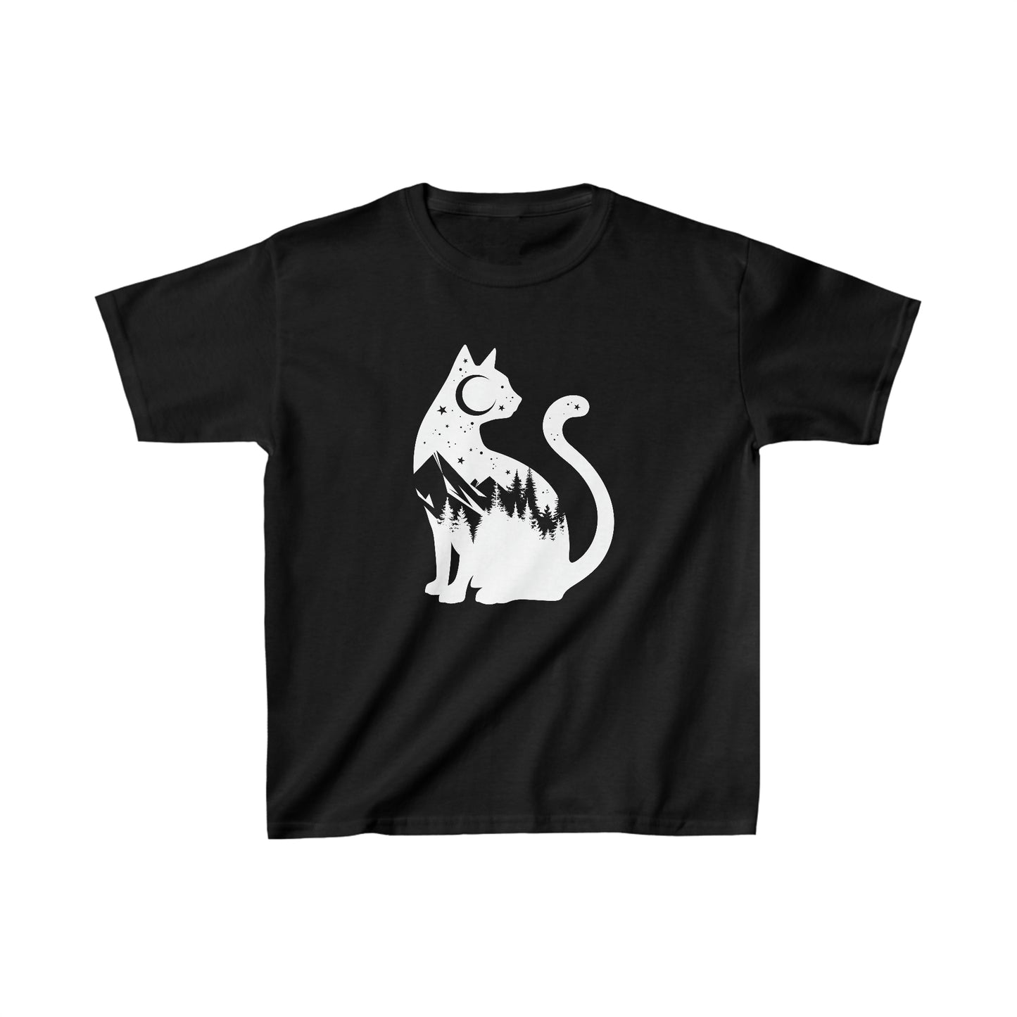 Roam Free in Style β Mountain Cat Kids' Heavy Cotton Tee!