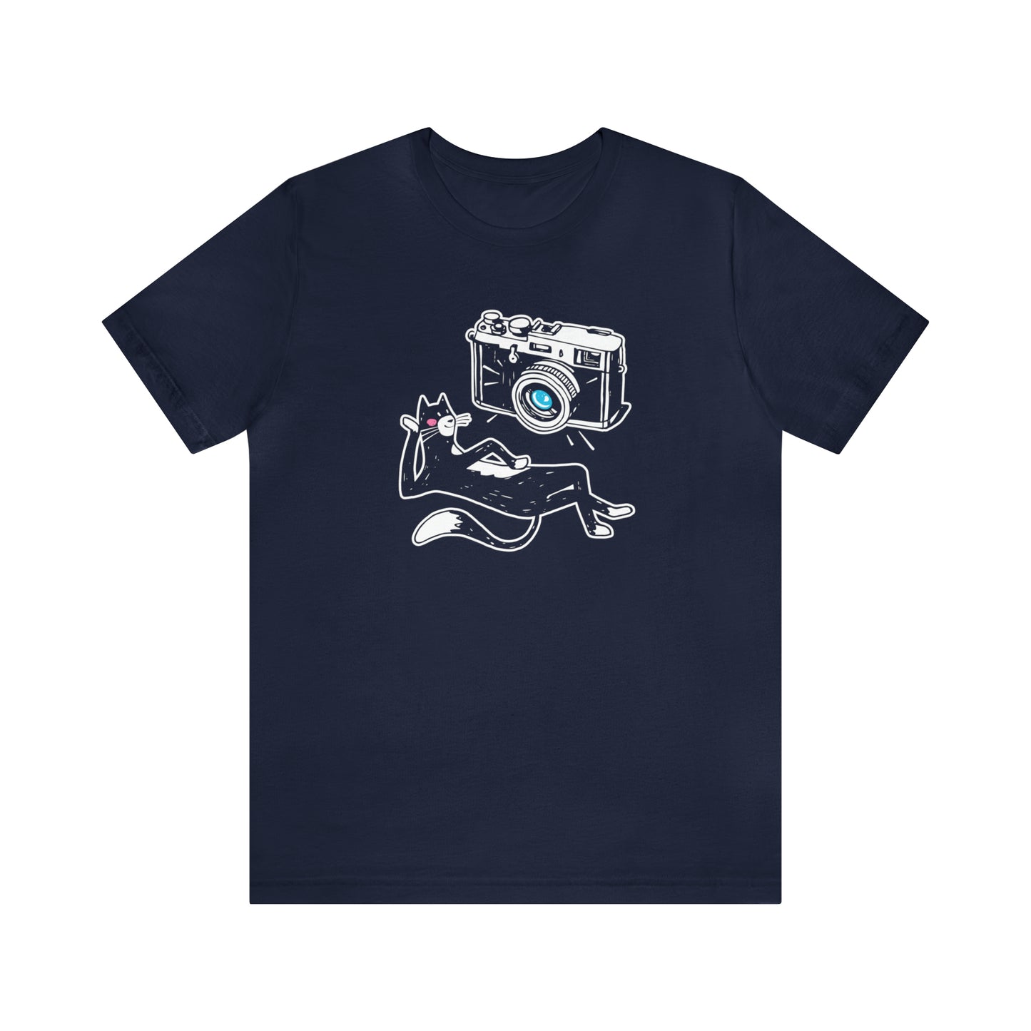 Snap, Purr, Slay – The Ultimate Cat Selfie Tee!