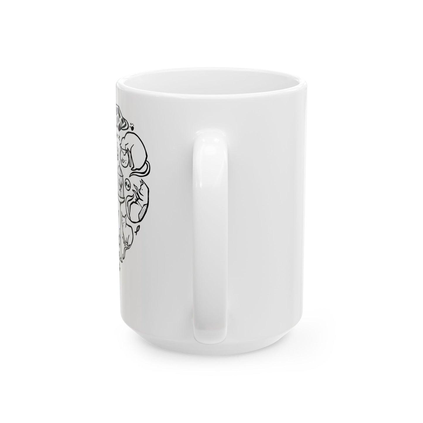 Cat Heart Ceramic Mug 15oz