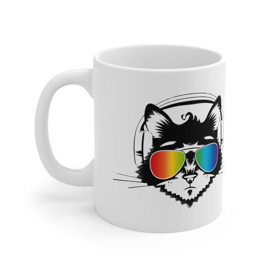 Music Cat Ceramic Mug 11oz