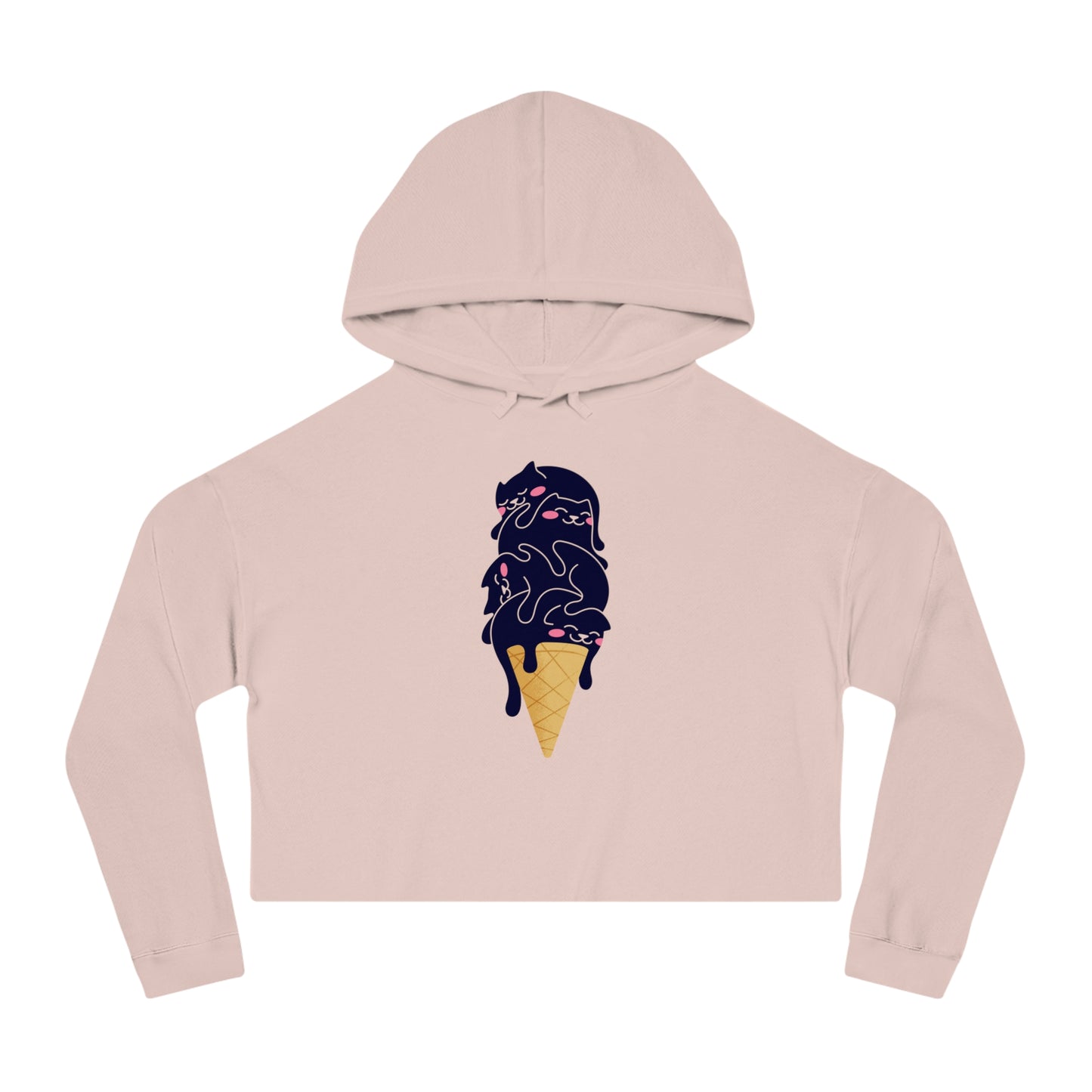 Kitty Cone Women’s Cropped Hooded Sweatshirt