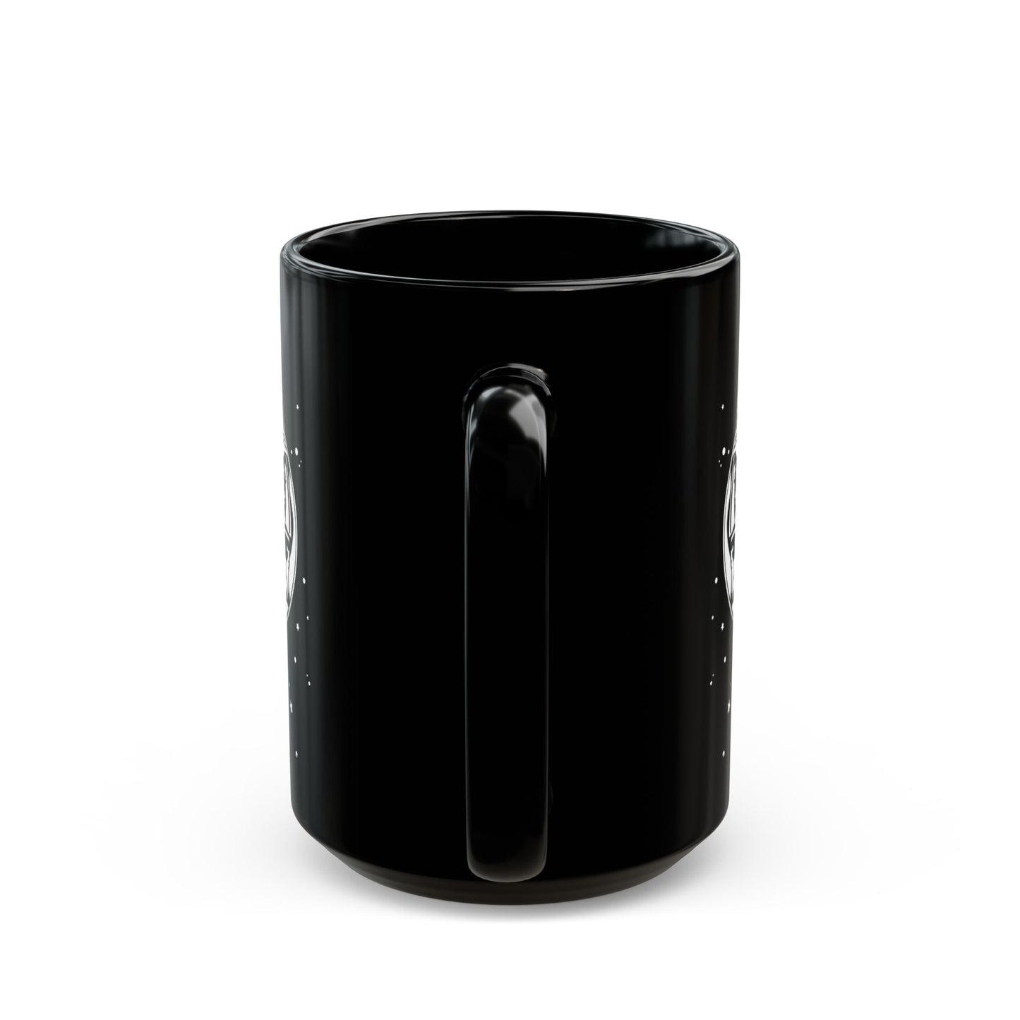 Space Dog 15oz Black Mug