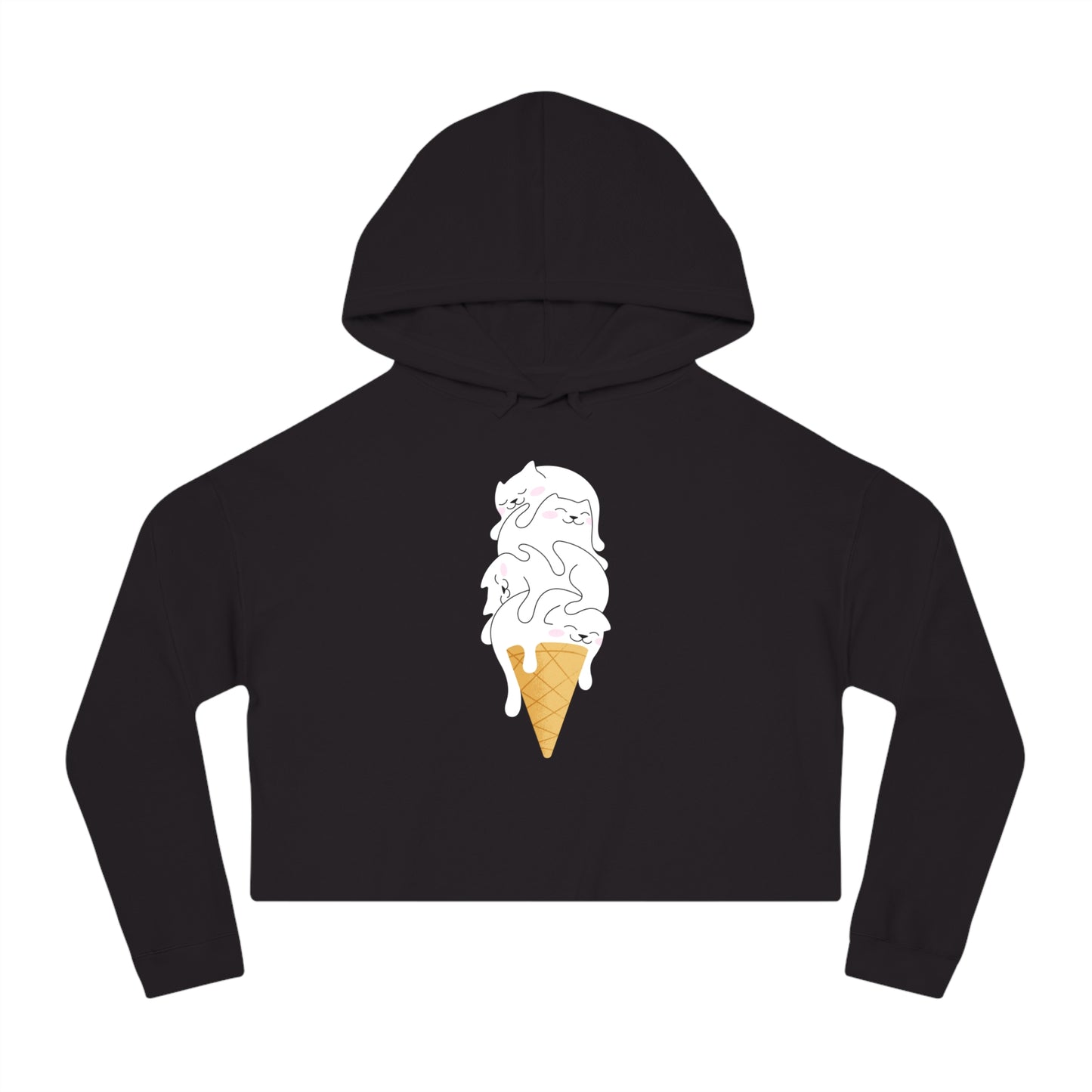 Kitty Cone Women’s Cropped Hooded Sweatshirt