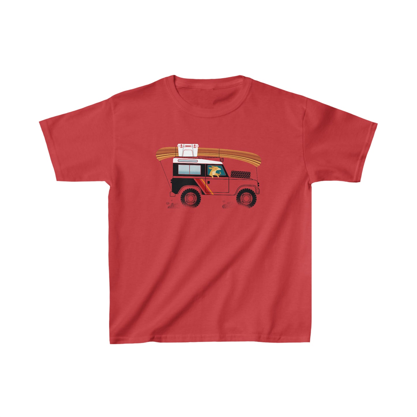 Land Rover Camping Dog Kid's Heavy Cotton Tee
