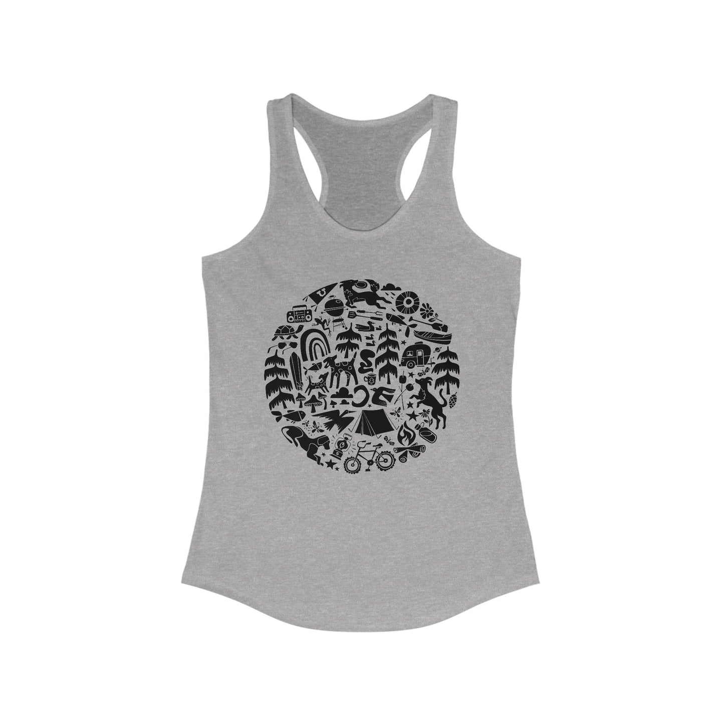 Camping Dogs Women's Racerback Tank Top