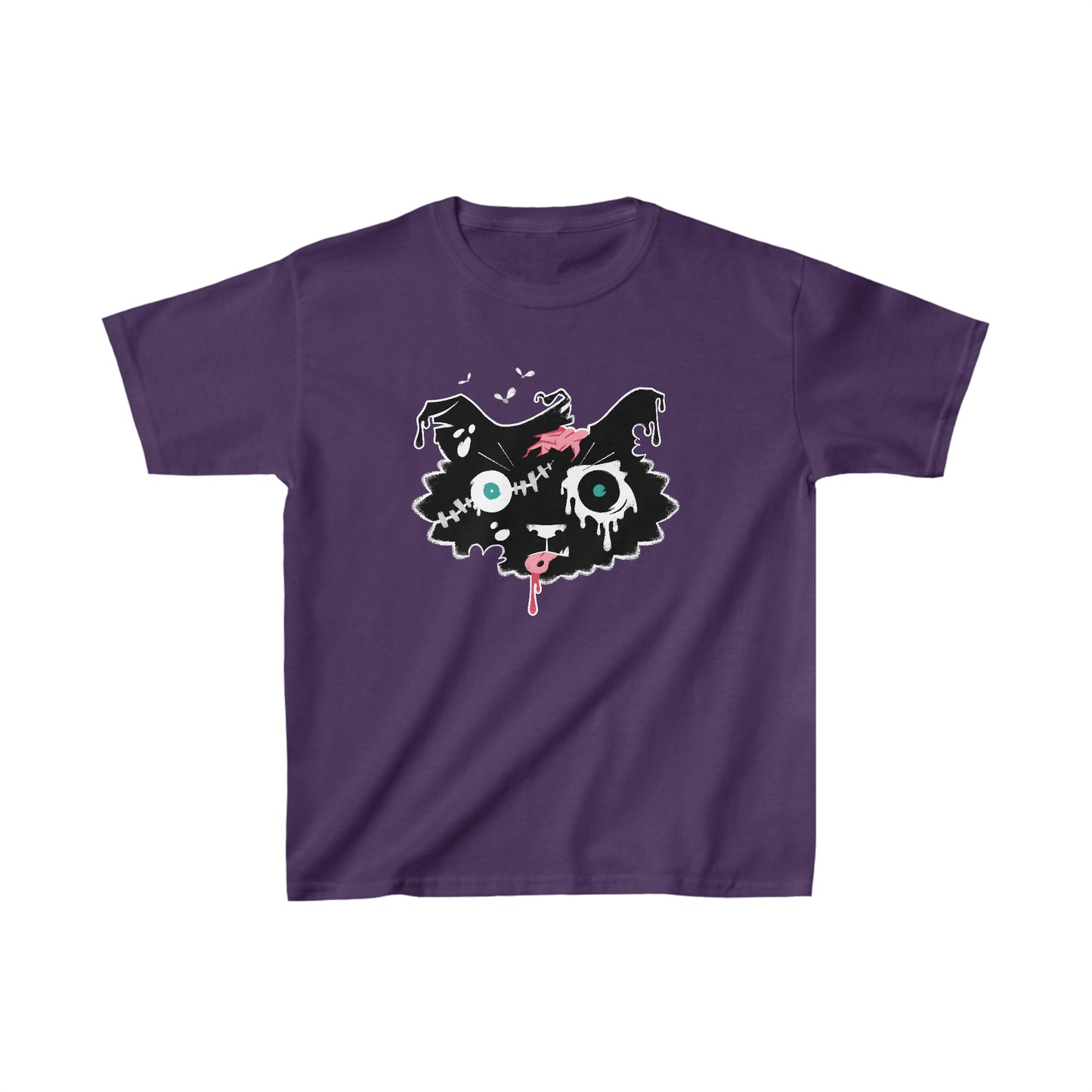Zombie Cat Kid's Heavy Cotton Tee