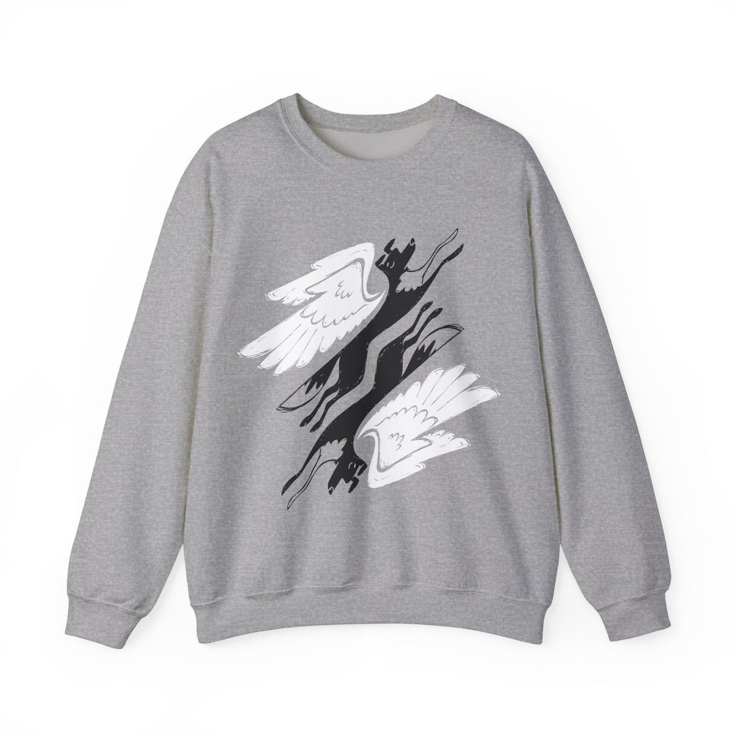 Angel Dogs Men's Heavy Blend Crewneck Sweatshirt