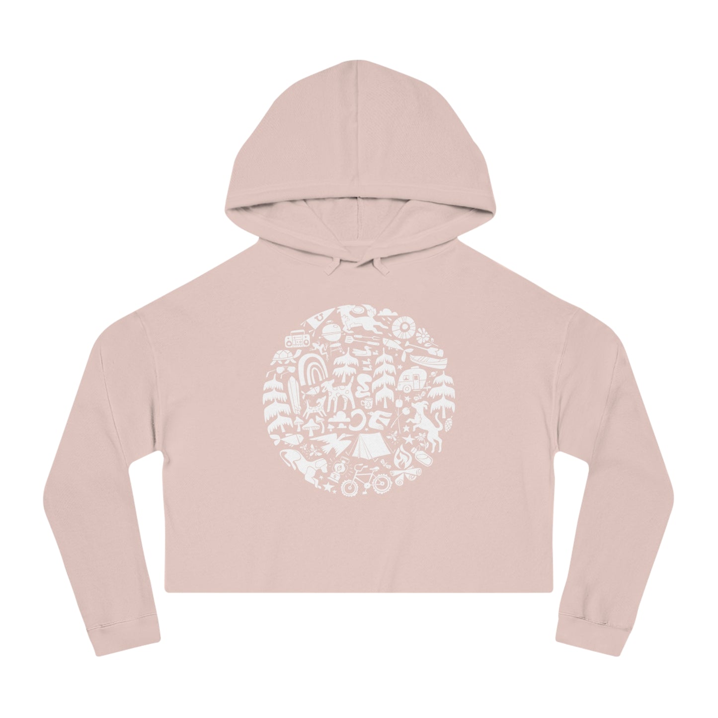 All Food is Dog Food Women's Cropped Hooded Sweatshirt