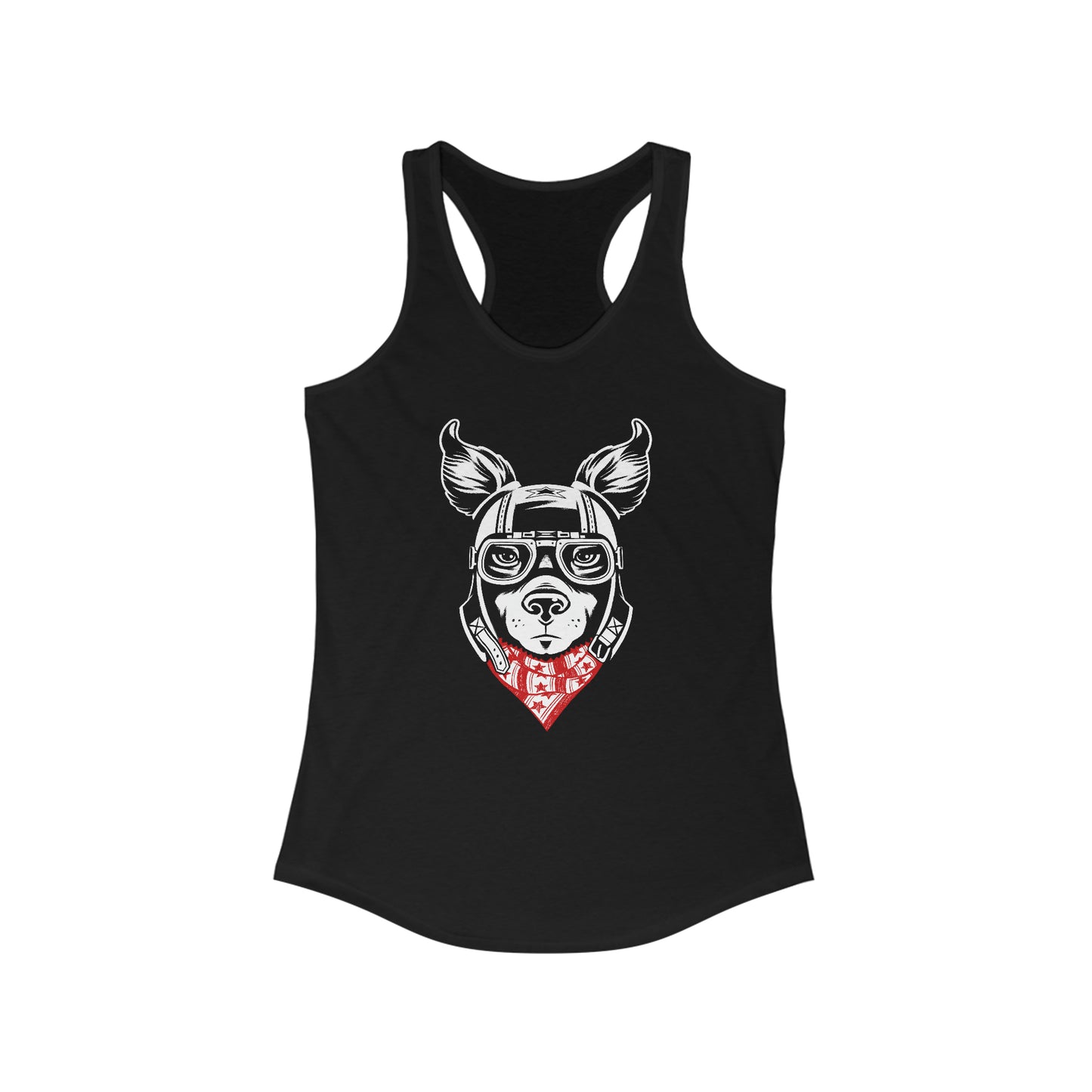 Motorcycle Dog Women's Racerback Tank Top