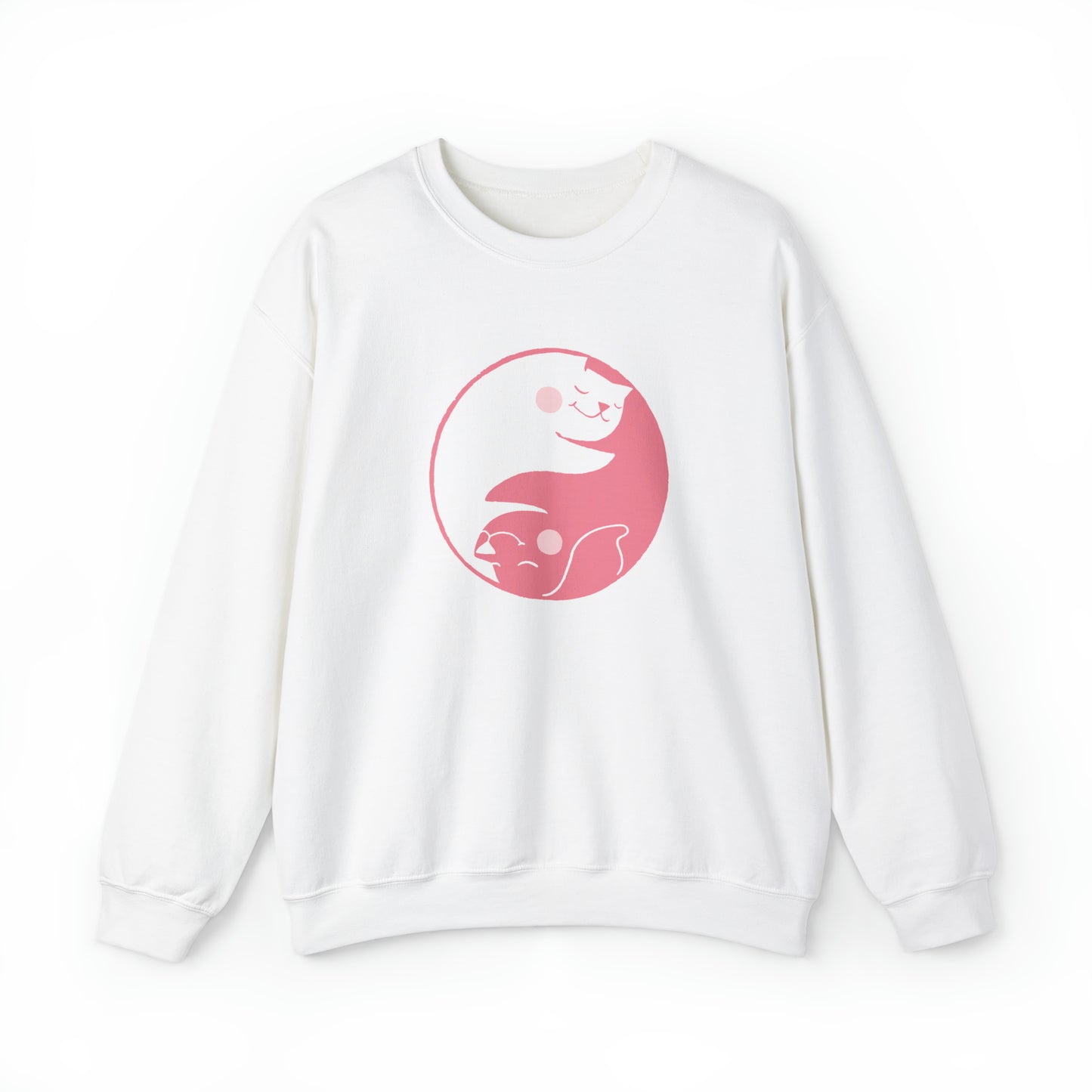 Pink Yin Yang Women's Heavy Blend Crewneck Sweatshirt