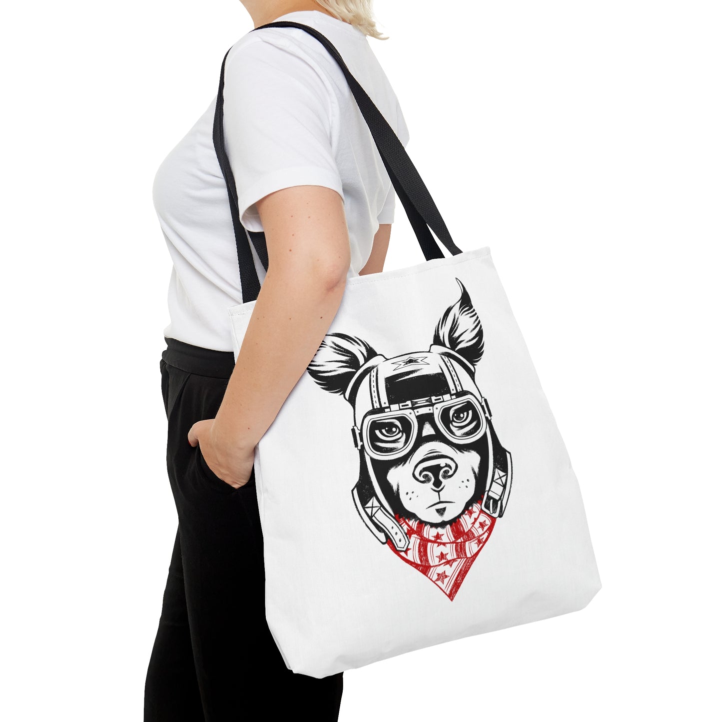 Motorcycle Dog Tote Bag