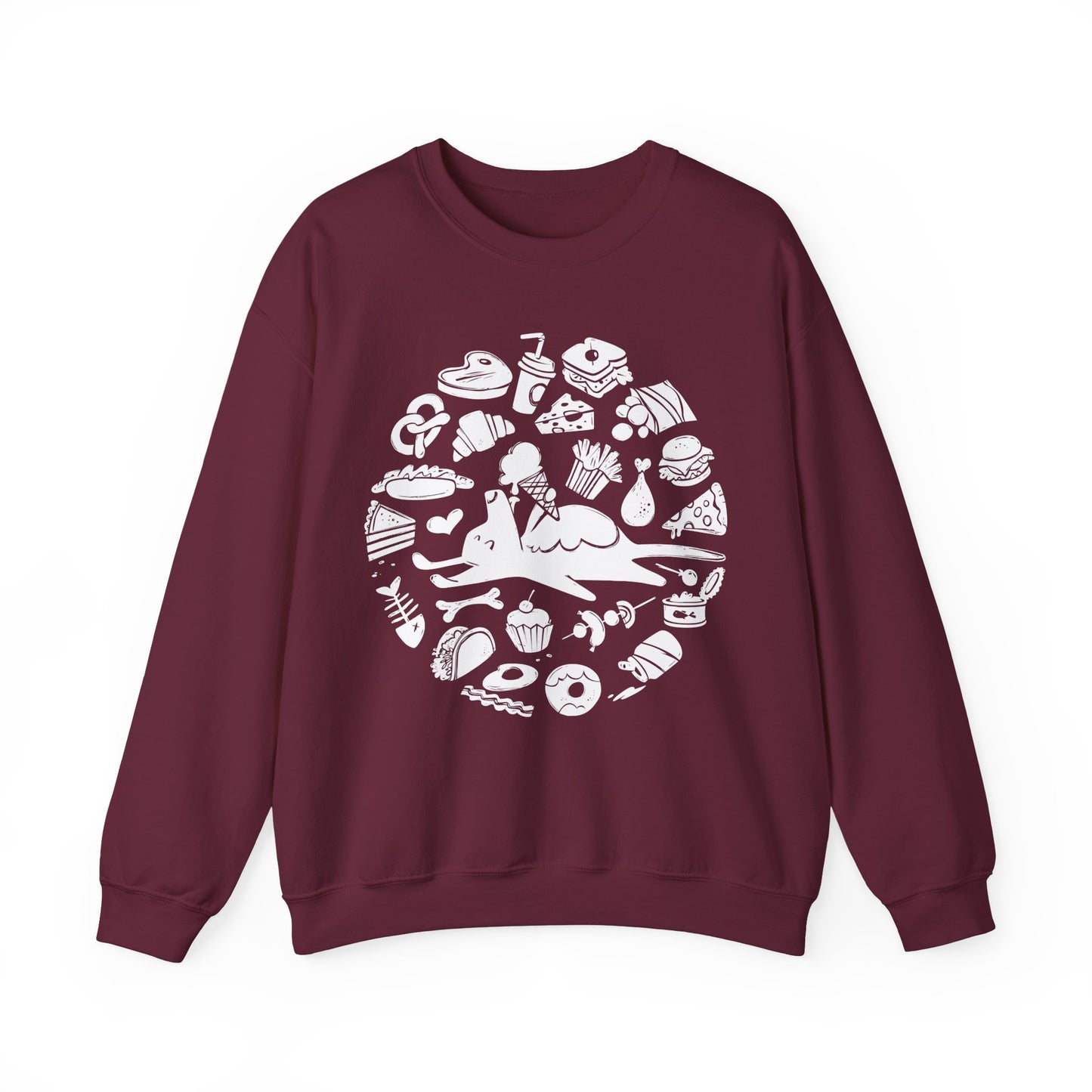 All Food is Dog Food Women's Heavy Blend Crewneck Sweatshirt