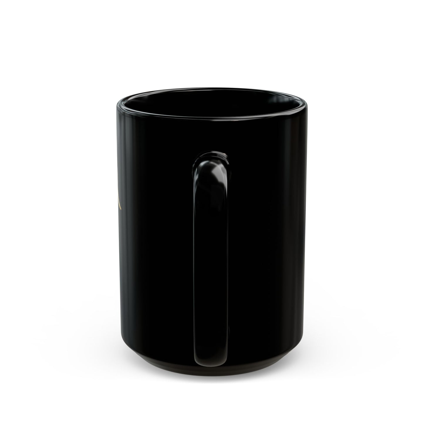 Cat on Heart Strings 15oz Black Mug