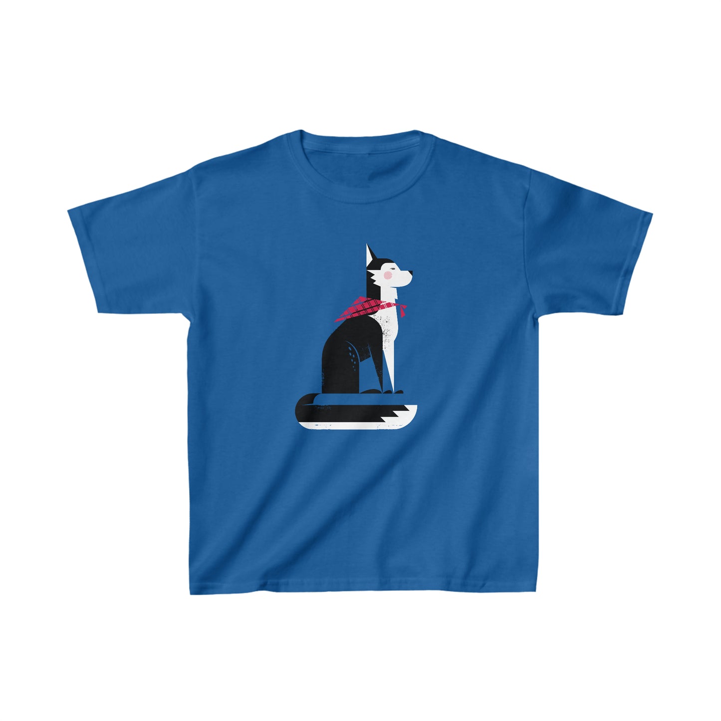Sitting Husky Kid's Heavy Cotton Tee