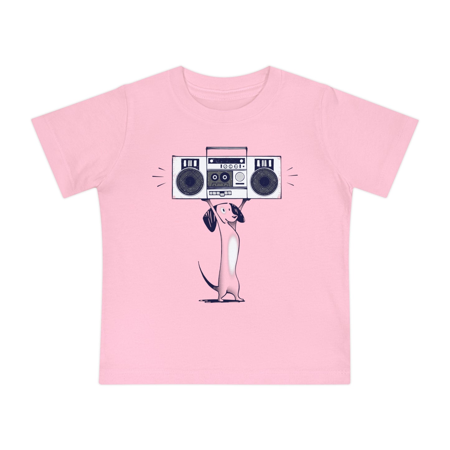 Boombox Dog Baby Graphic Tee