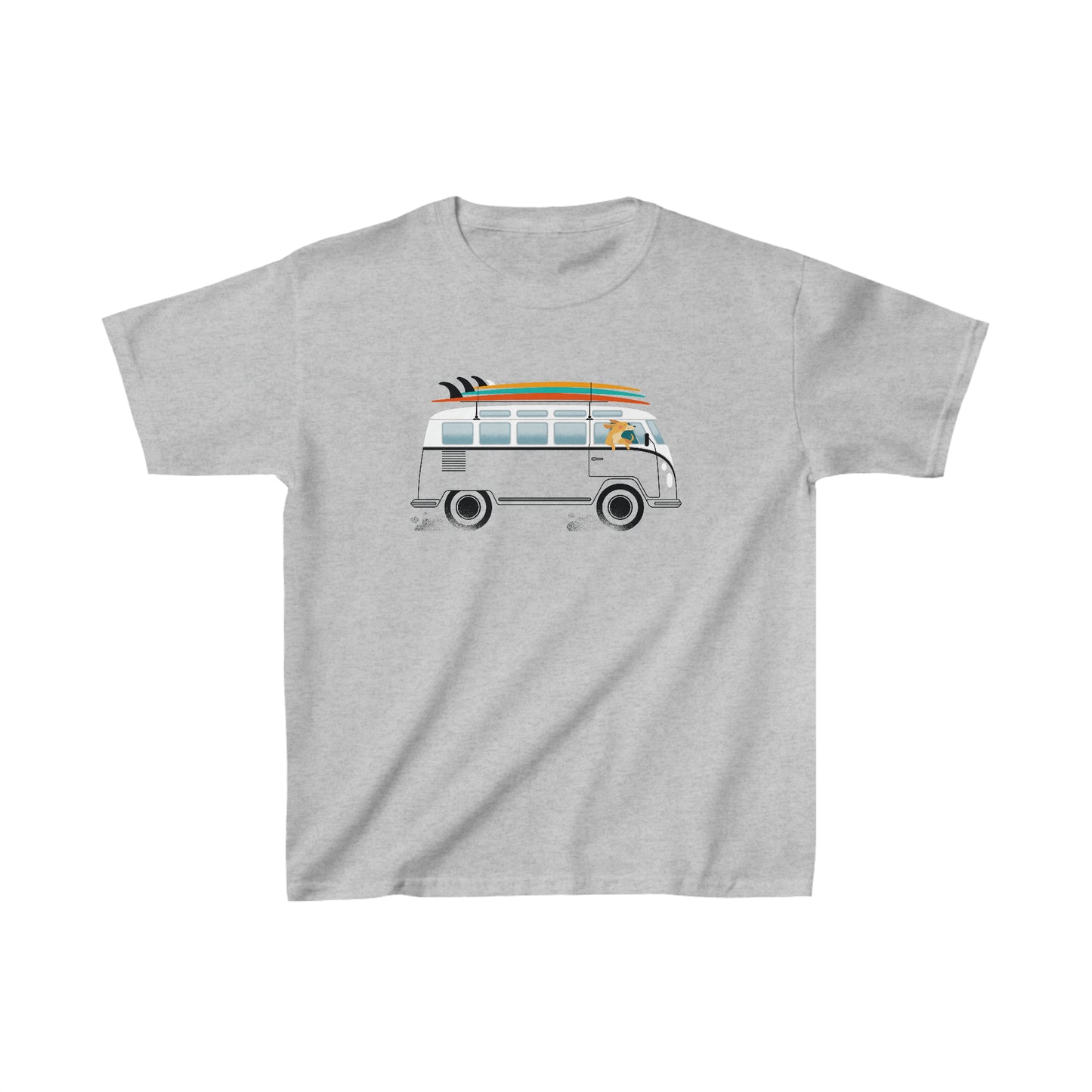 VW Van Surf Dog Kid's Heavy Cotton Tee