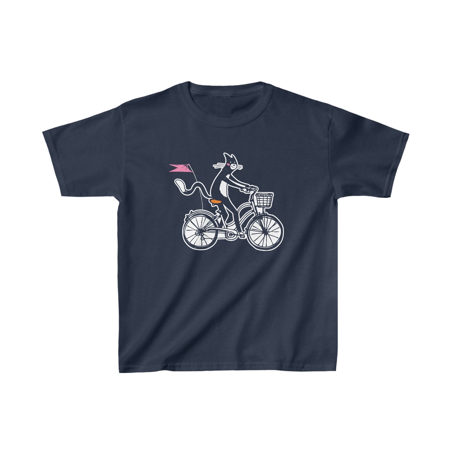 Pedal Paws: Bicycle Cat Kids' Graphic Tee
